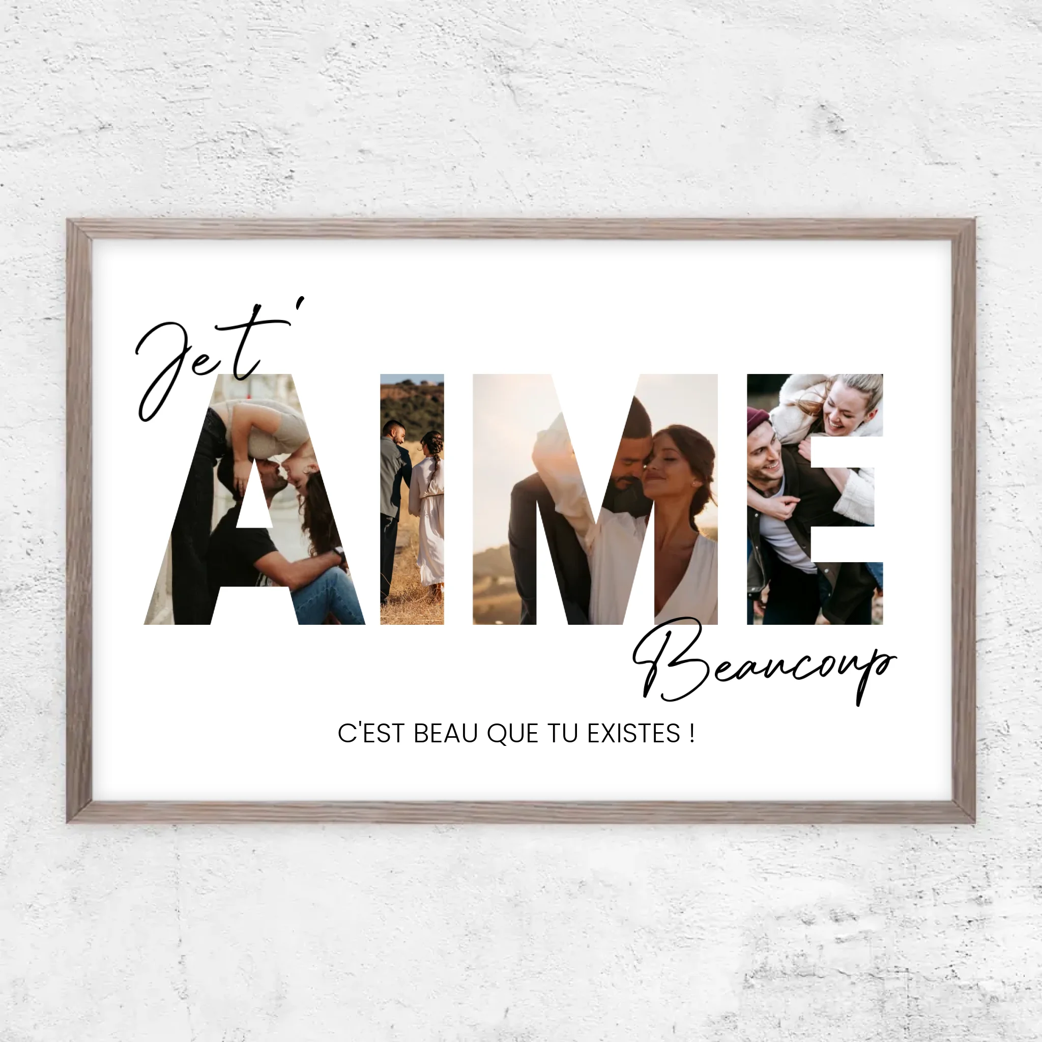 Poster personnalisé “Je t'aime - Avec photos”