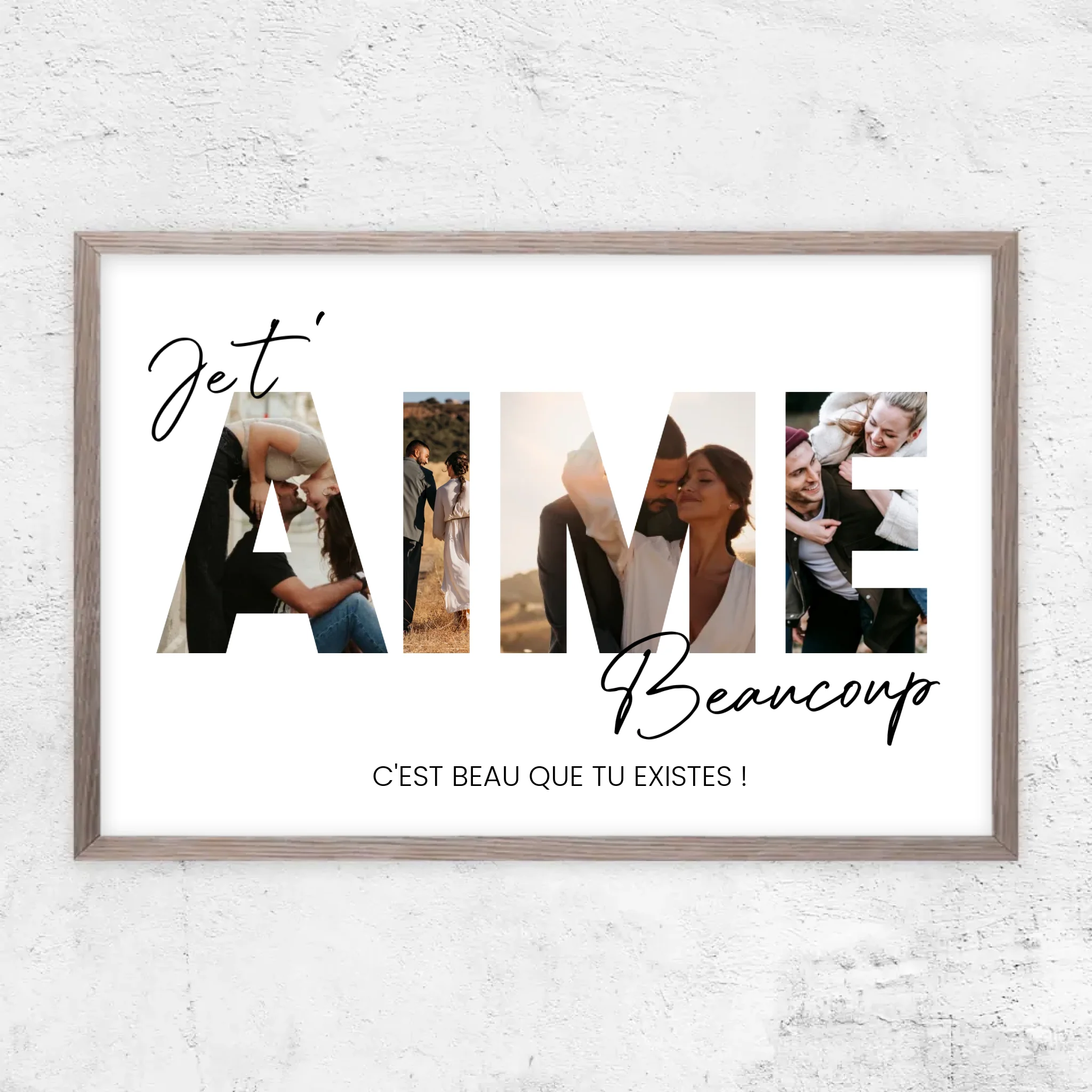 Poster personnalisé “Je t'aime - Avec photos”