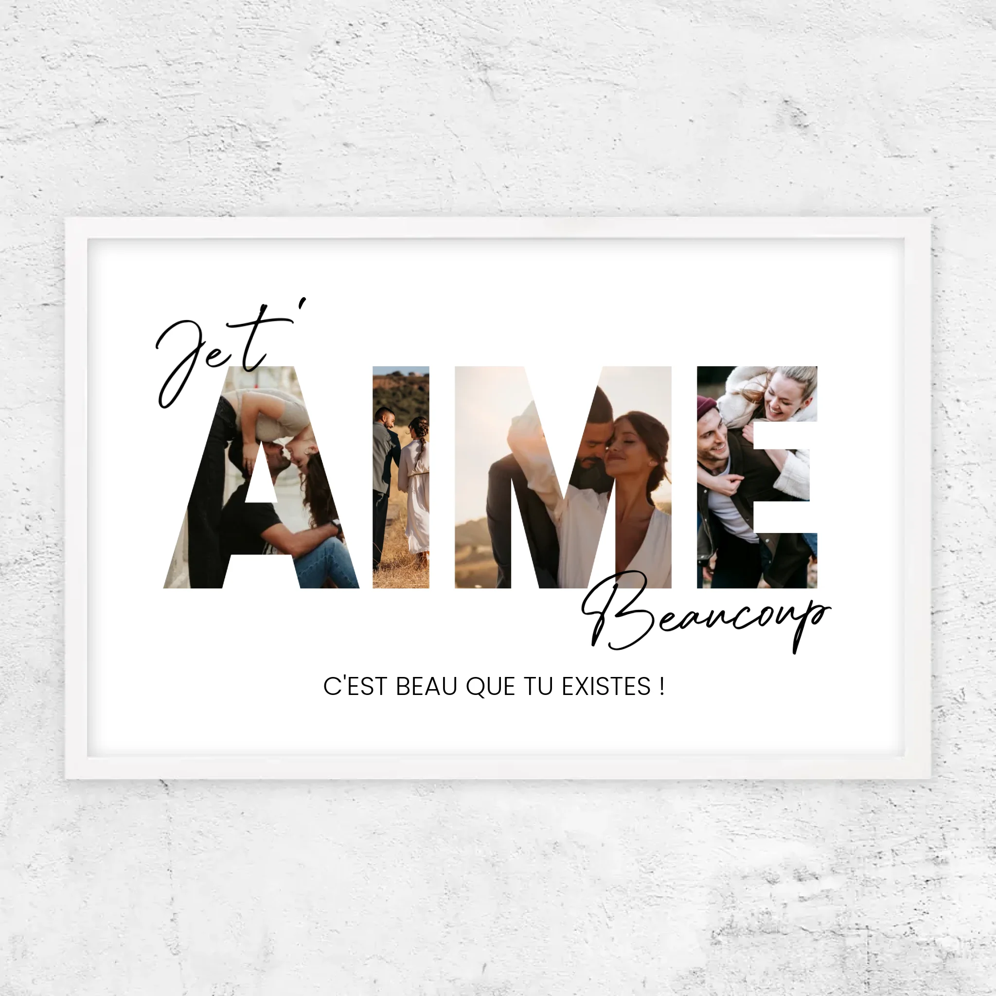 Poster personnalisé “Je t'aime - Avec photos”