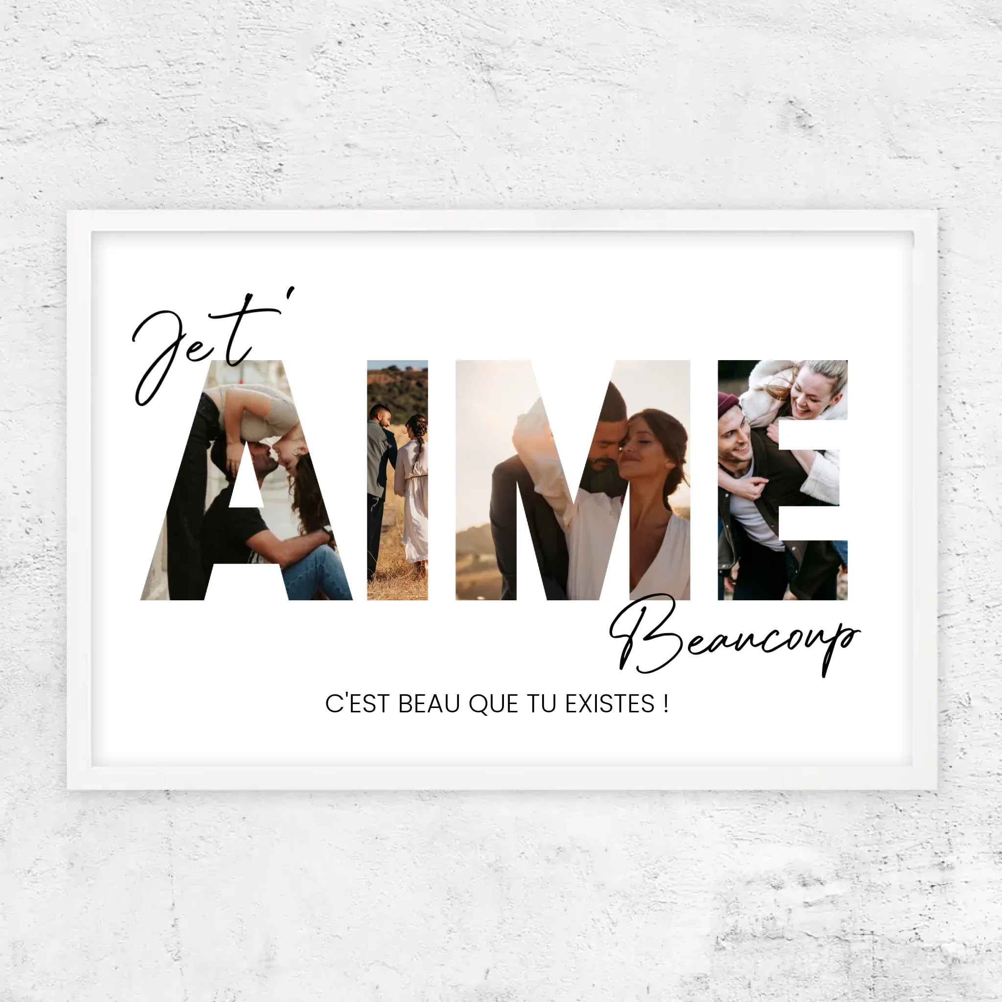 Poster personnalisé “Je t'aime - Avec photos”