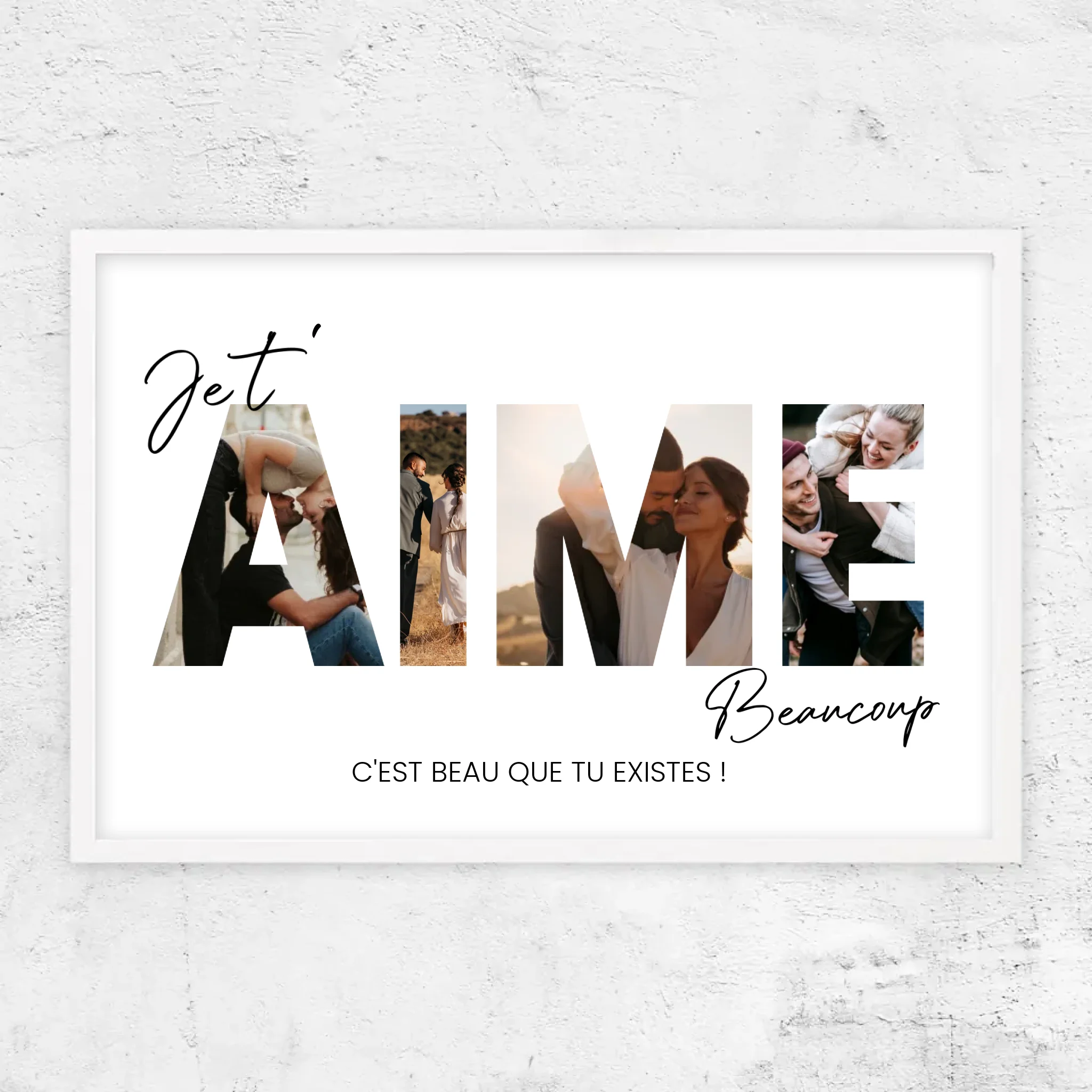 Poster personnalisé “Je t'aime - Avec photos”