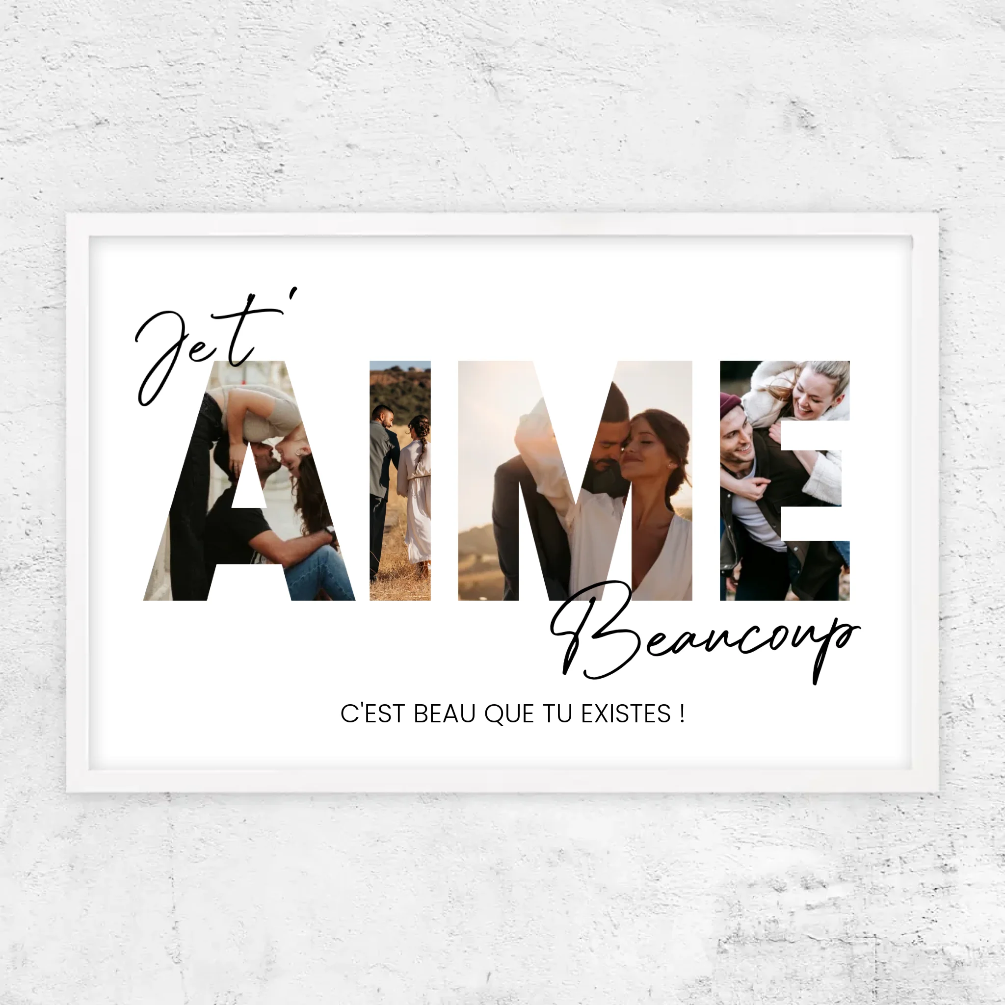 Poster personnalisé “Je t'aime - Avec photos”