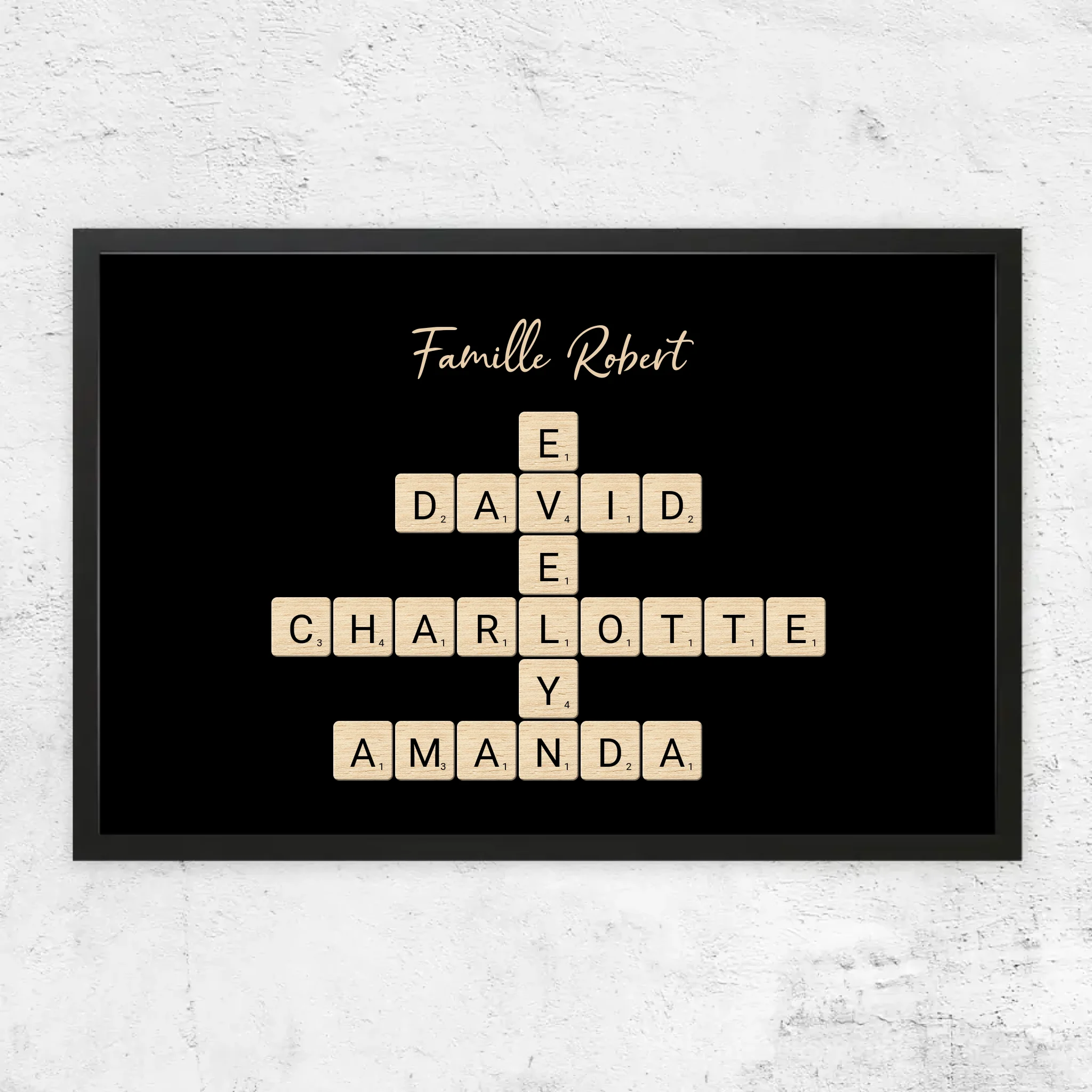 Poster personnalisé “Mots croisés famille - Horizontal”