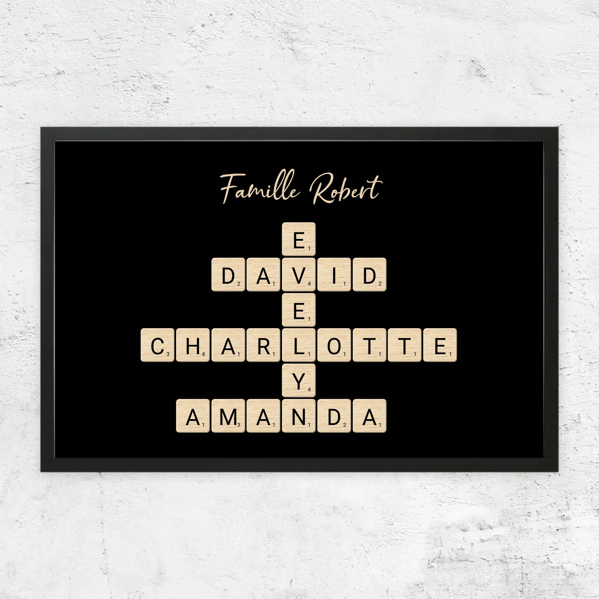 Poster personnalisé “Mots croisés famille - Horizontal”