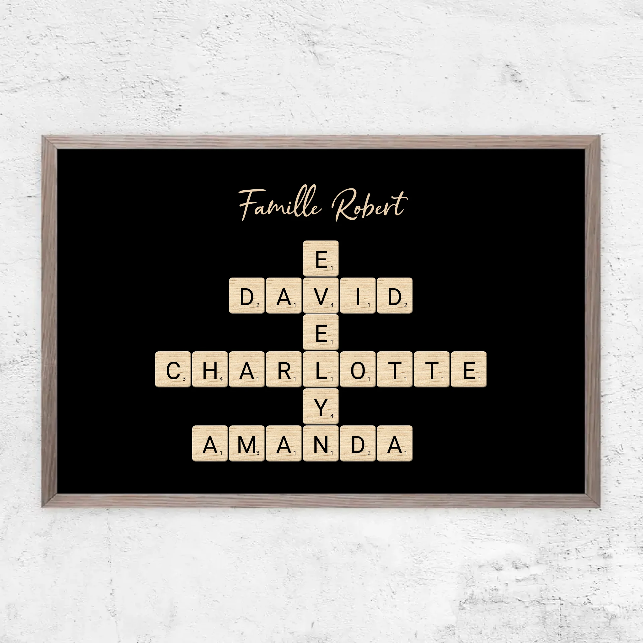 Poster personnalisé “Mots croisés famille - Horizontal”