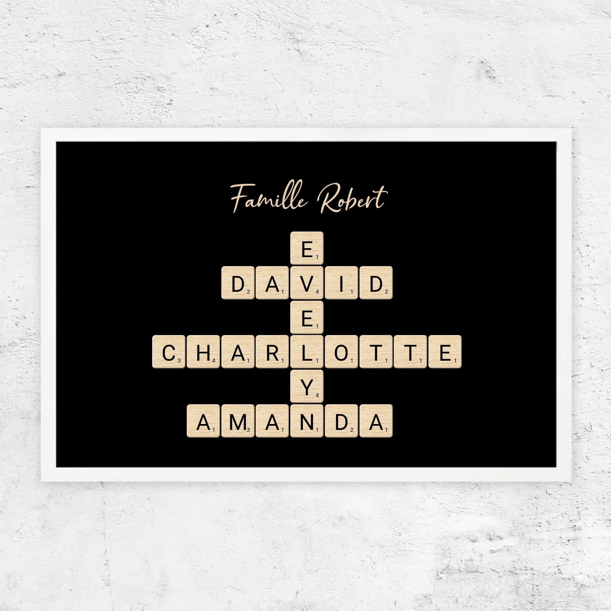 Poster personnalisé “Mots croisés famille - Horizontal”