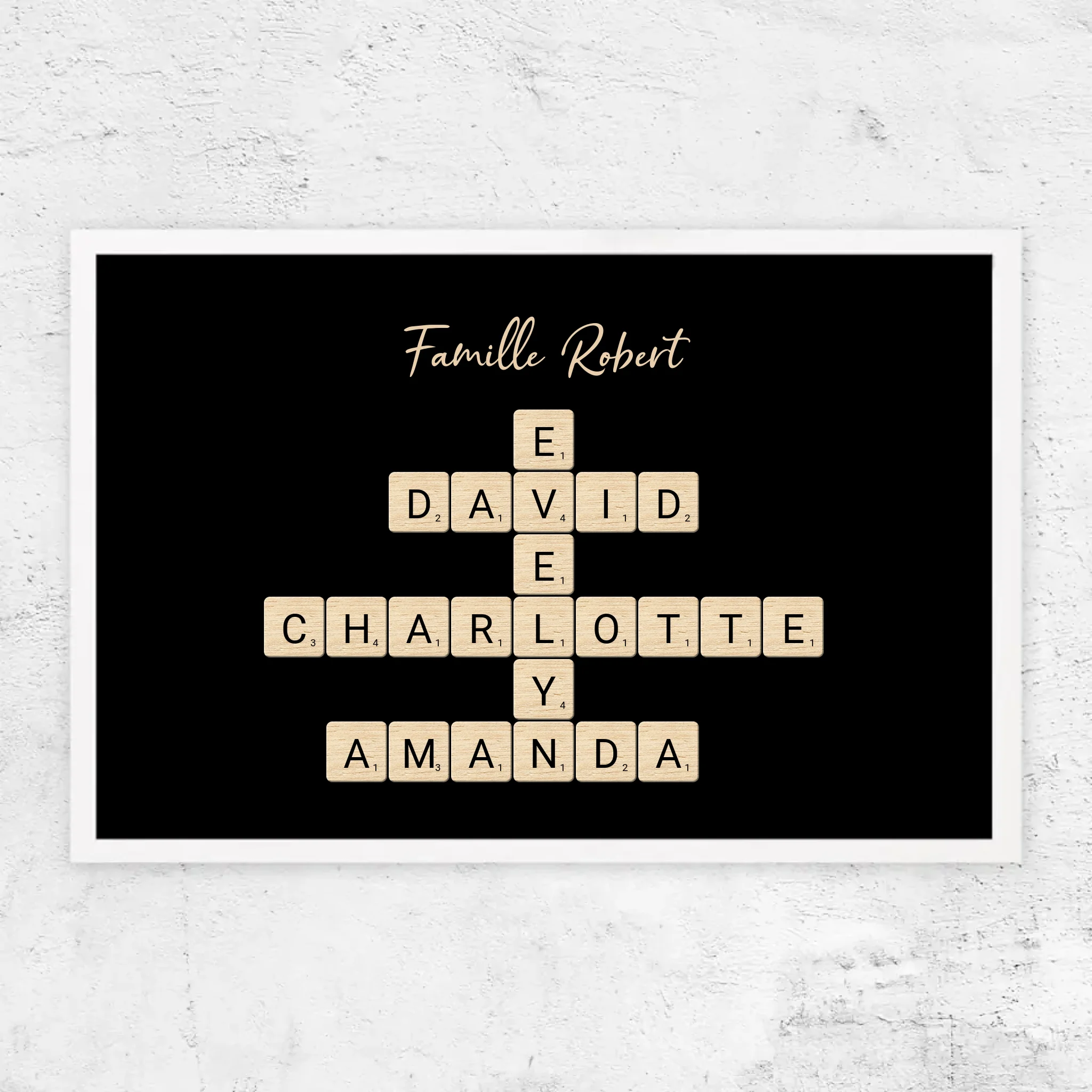 Poster personnalisé “Mots croisés famille - Horizontal”