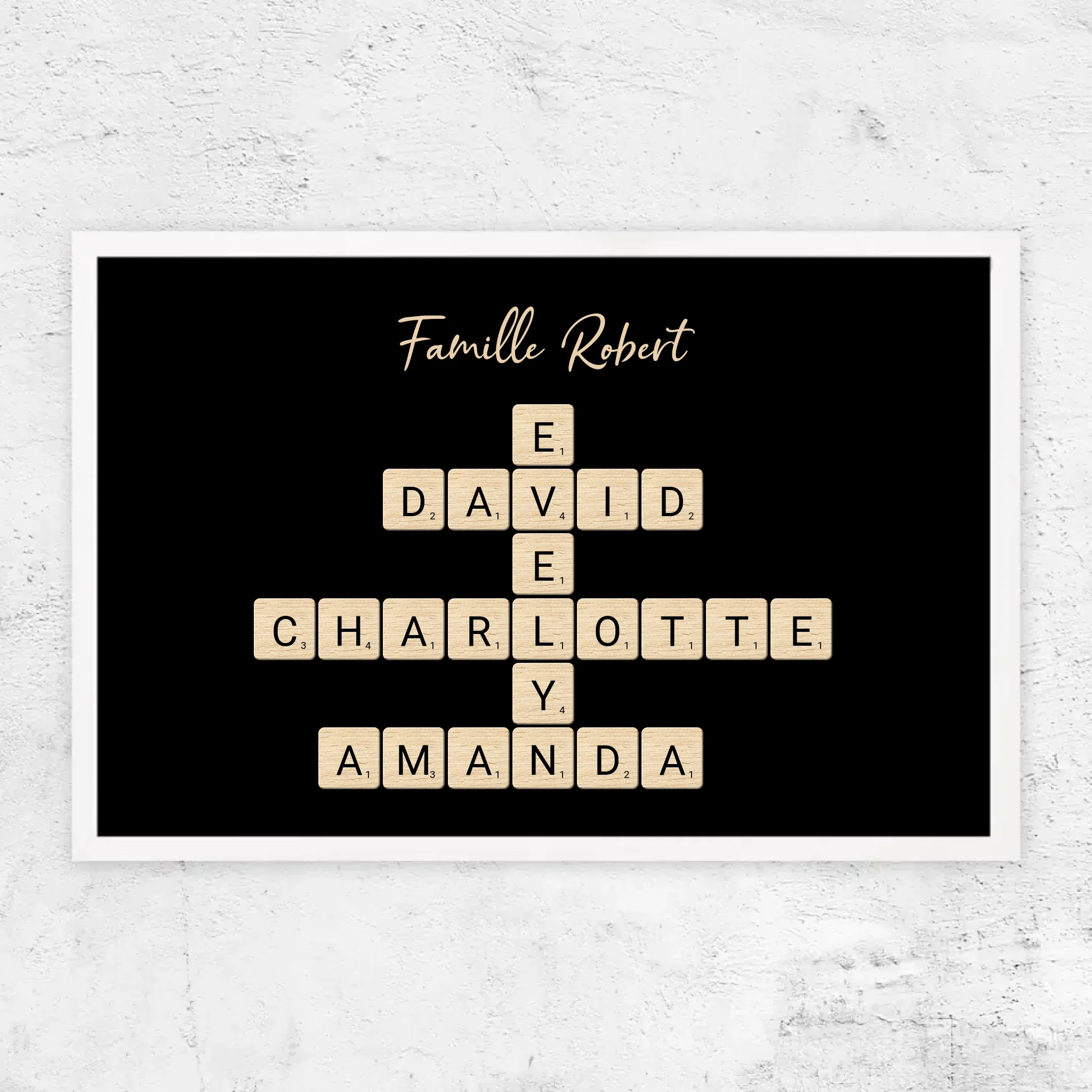 Poster personnalisé “Mots croisés famille - Horizontal”