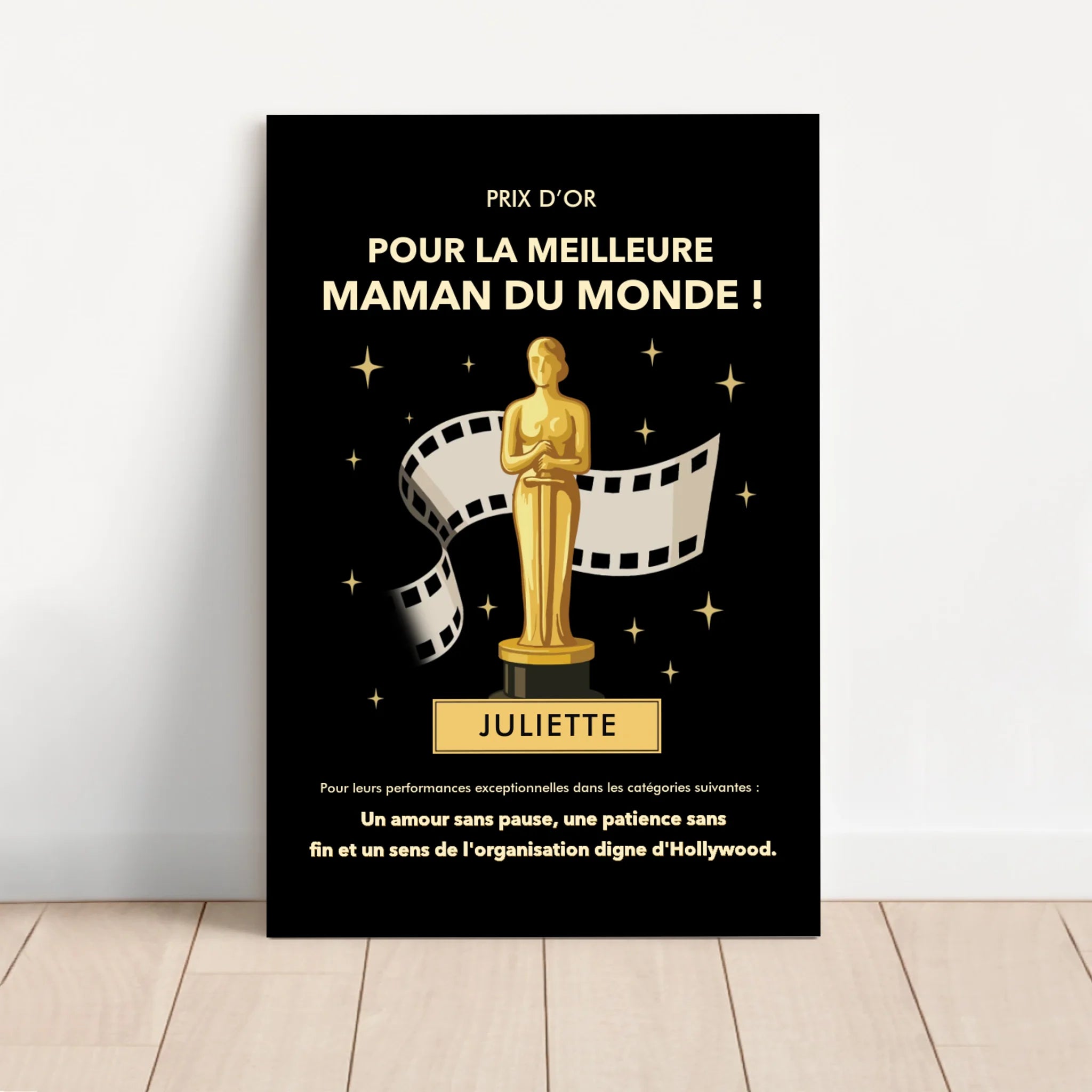 Toile personnalisée "Prix d’Or"