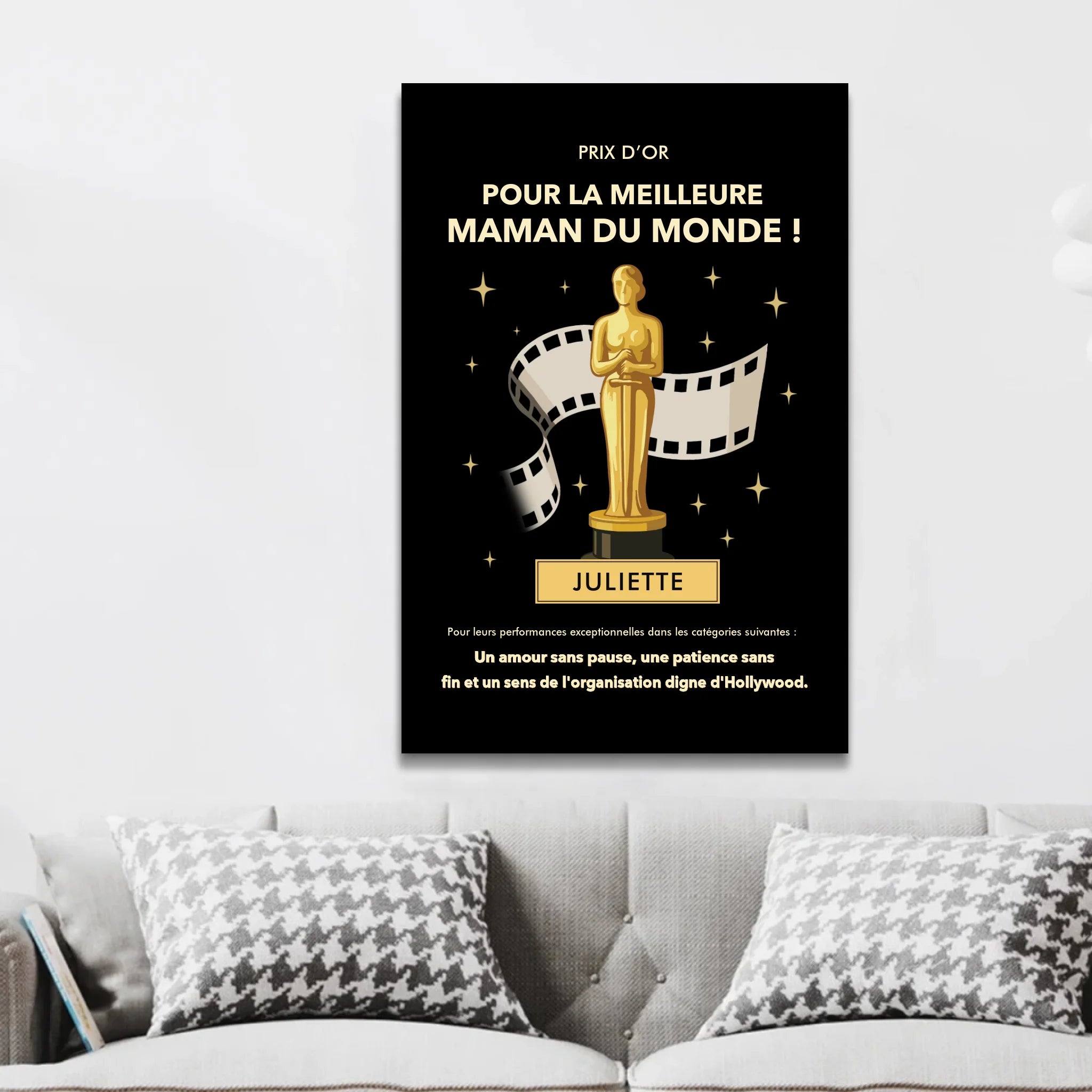 Toile personnalisée "Prix d’Or"