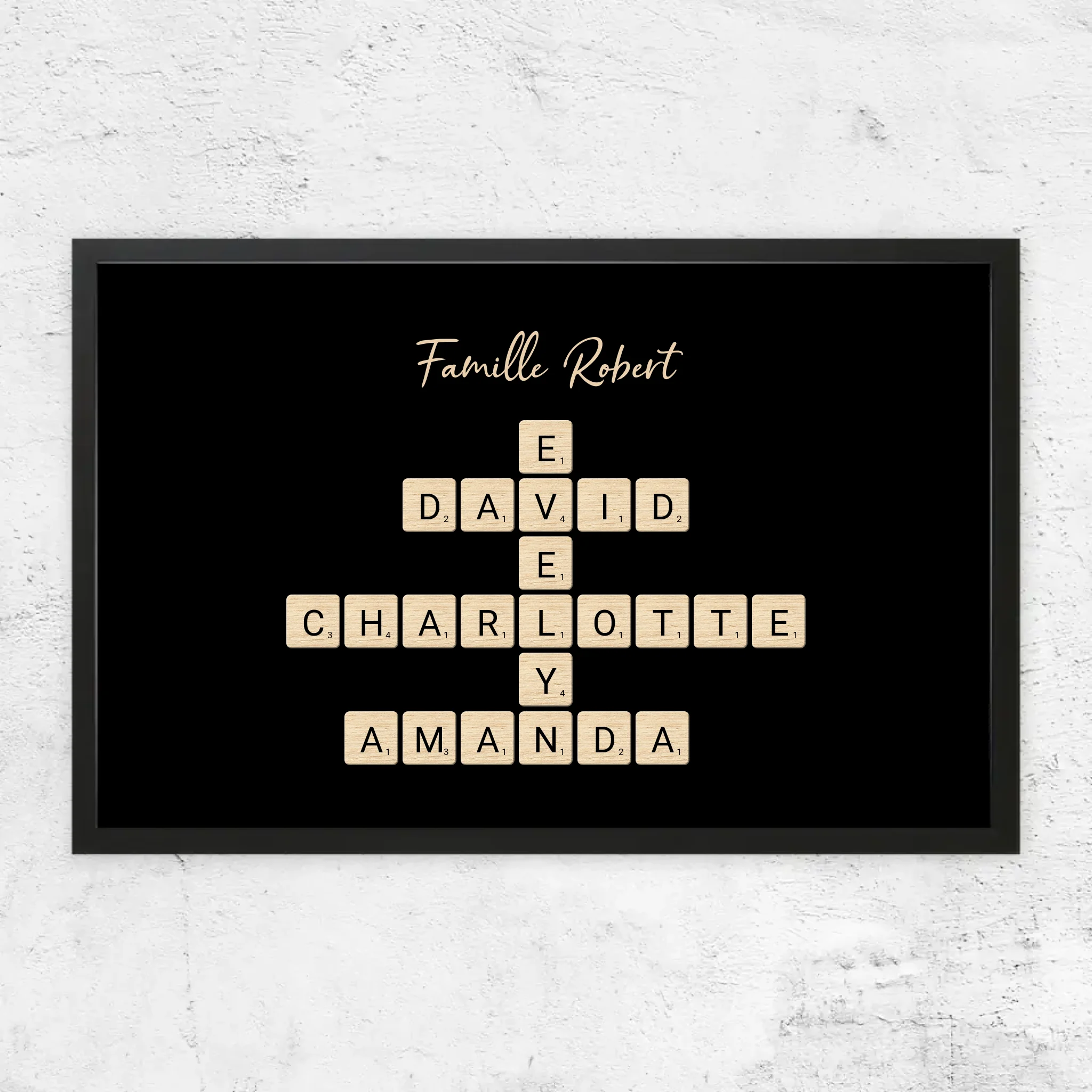 Poster personnalisé “Mots croisés famille - Horizontal”