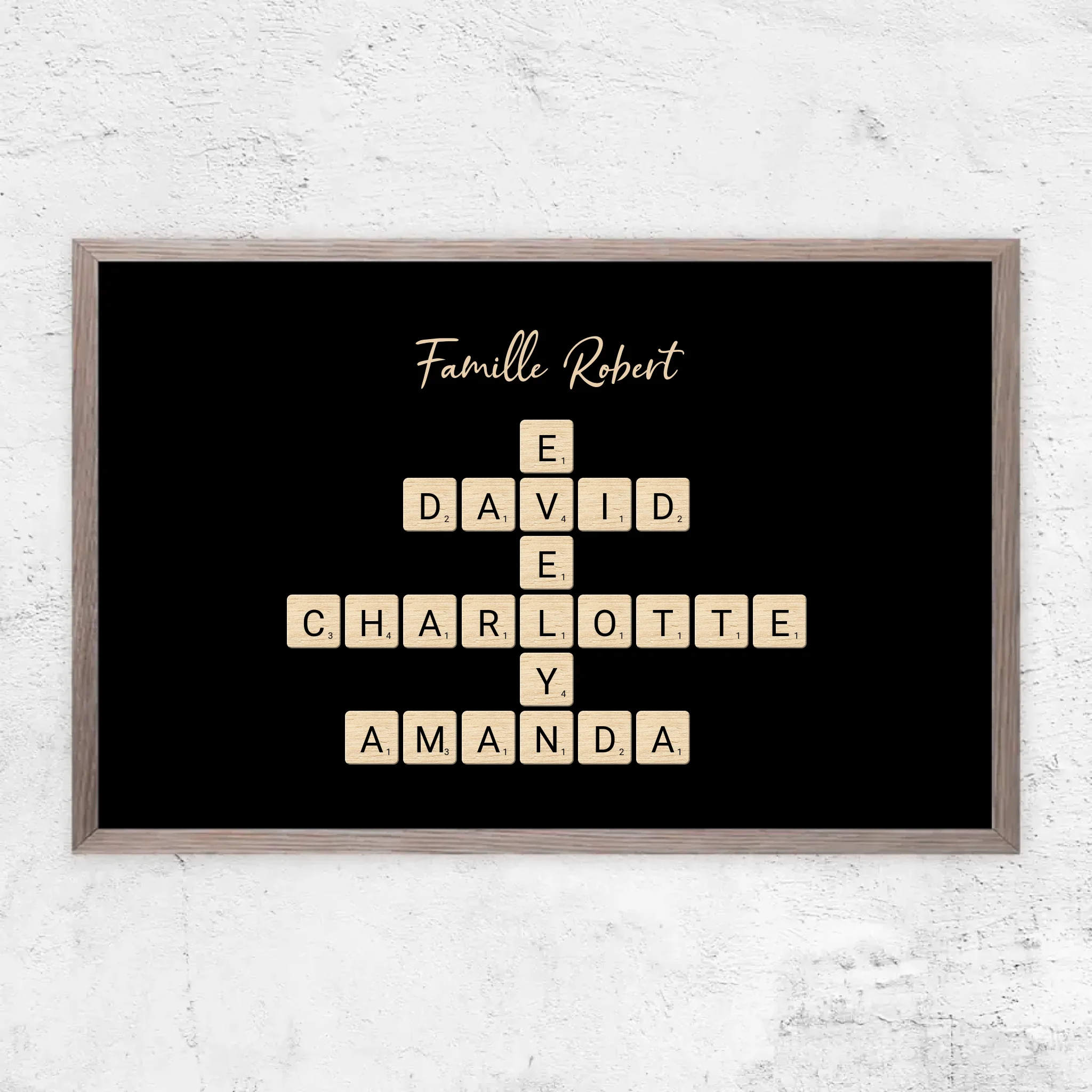 Poster personnalisé “Mots croisés famille - Horizontal”