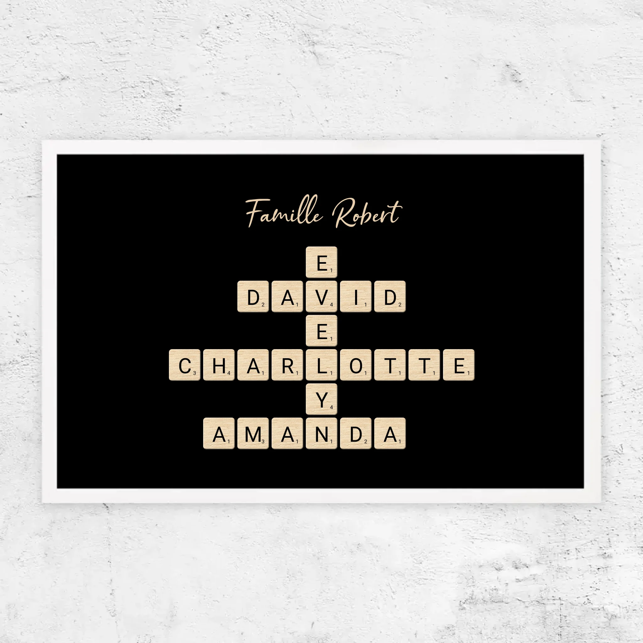 Poster personnalisé “Mots croisés famille - Horizontal”