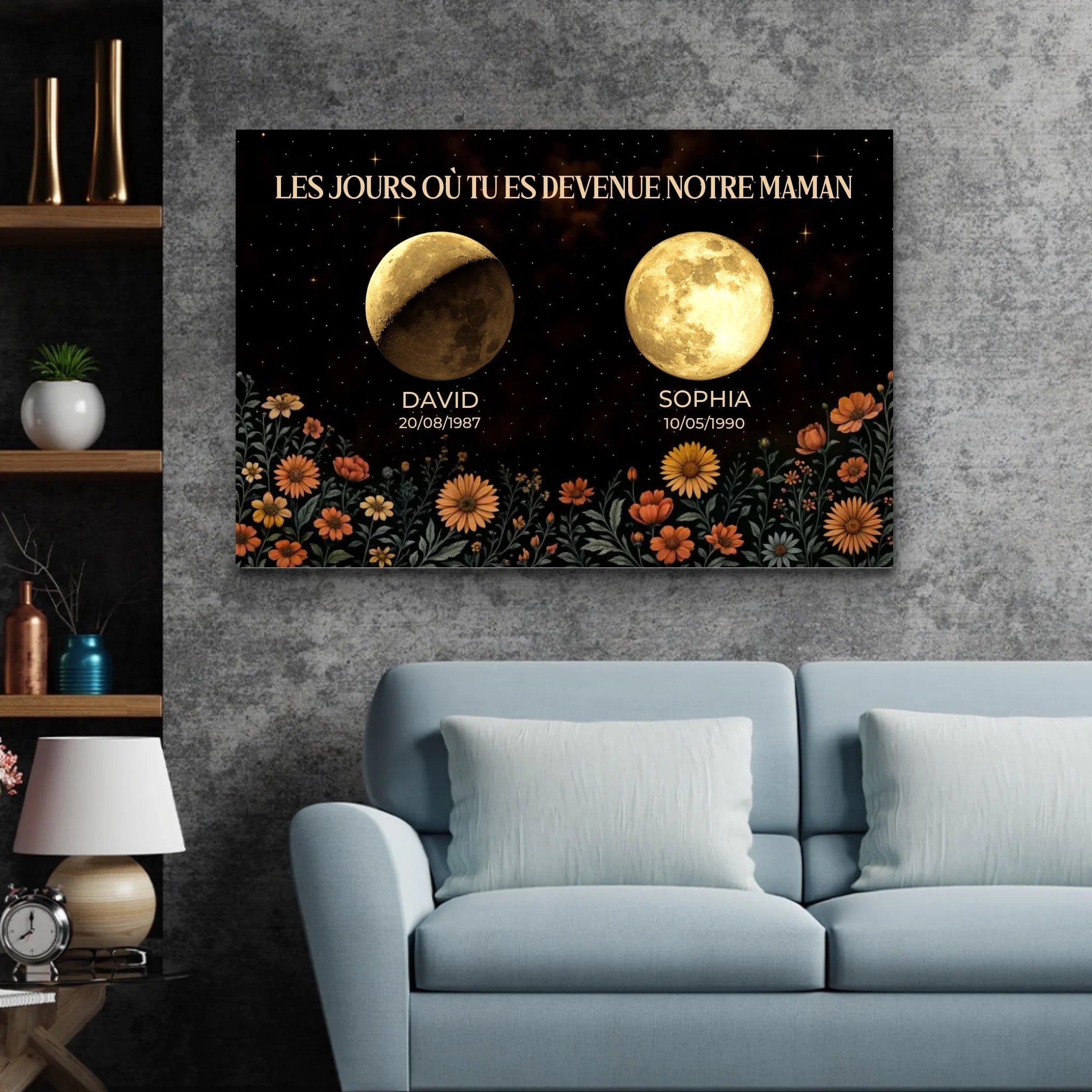 Toile personnalisée "Les jours où tu es devenue maman"