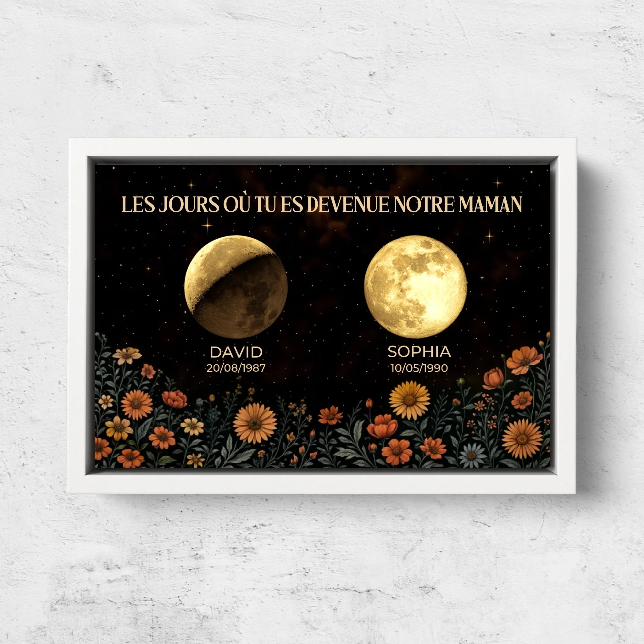 Toile personnalisée "Les jours où tu es devenue maman"