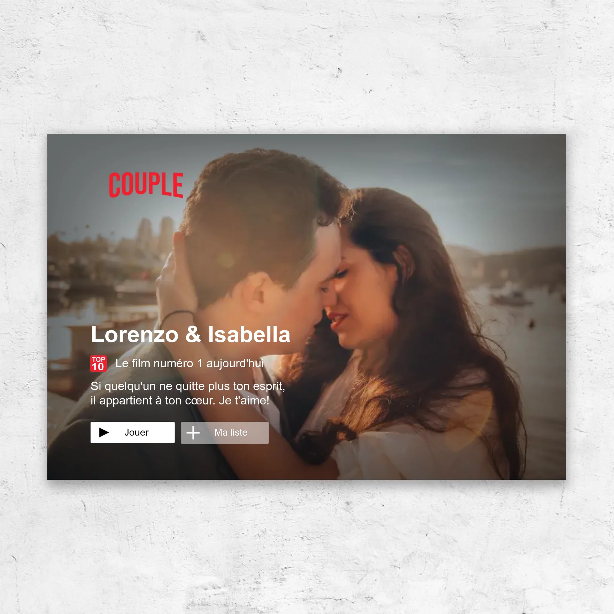 Toile personnalisée “Lovestory”