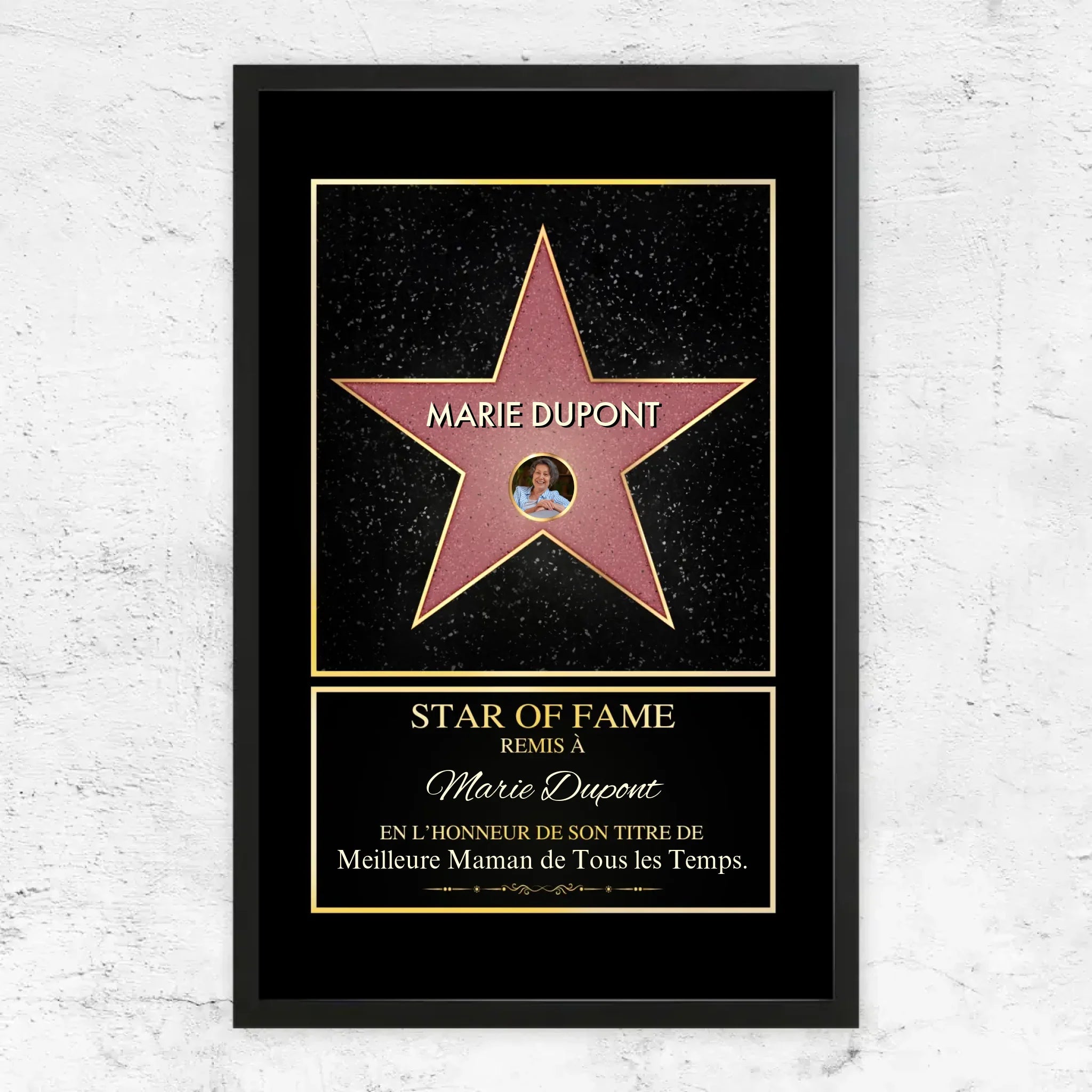 Poster personnalisé "Star of Fame - avec photo"