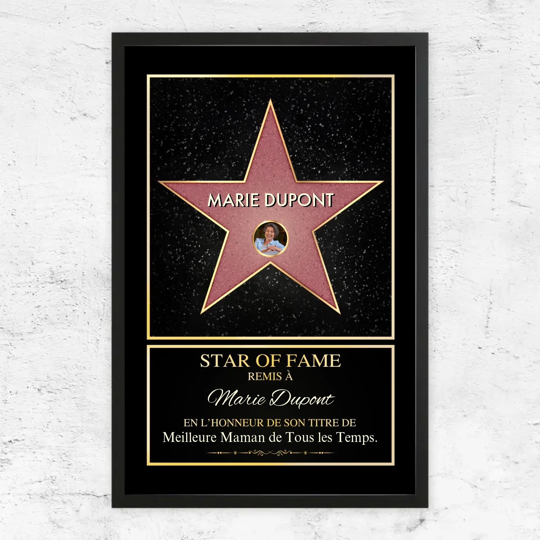 Poster personnalisé "Star of Fame - avec photo"