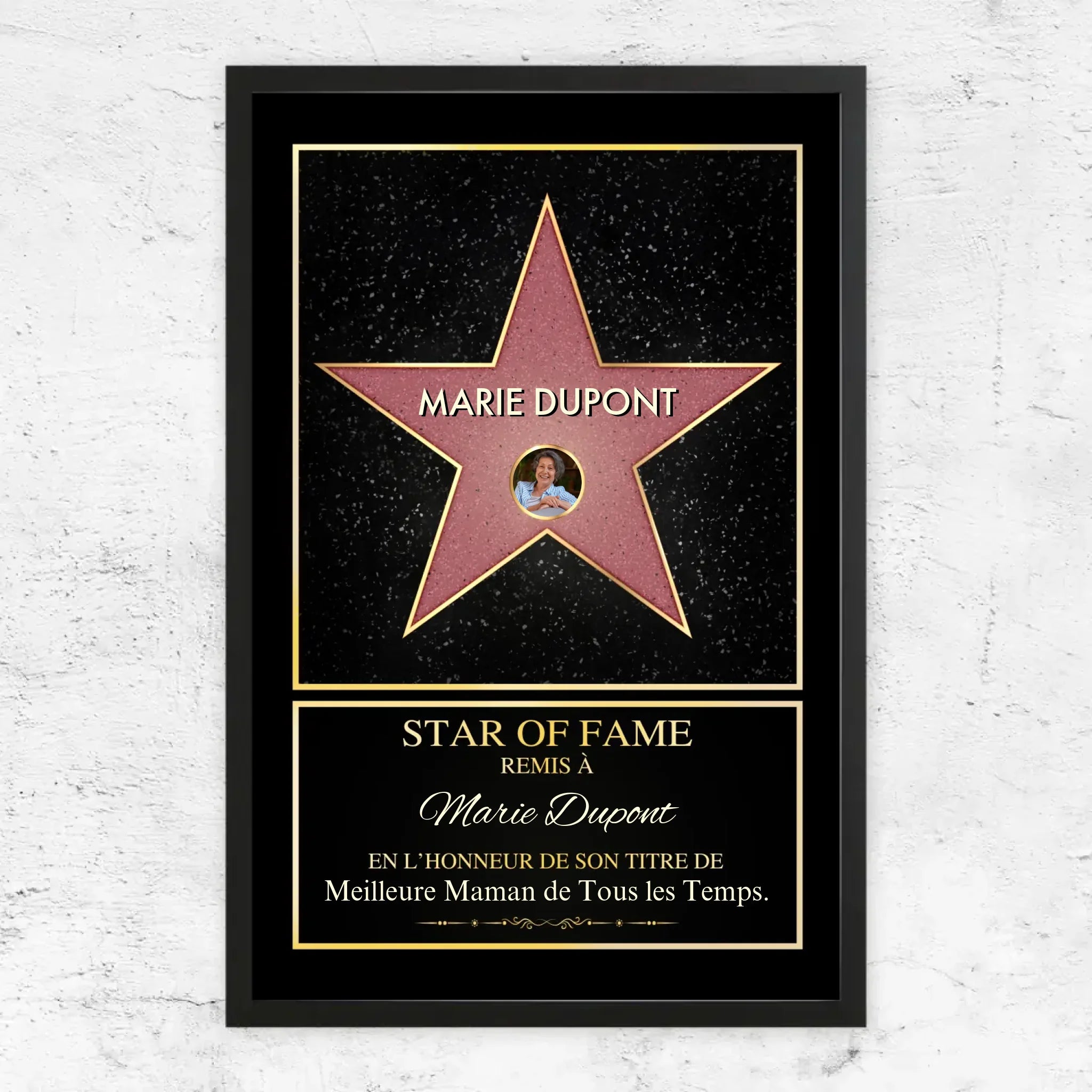 Poster personnalisé "Star of Fame - avec photo"