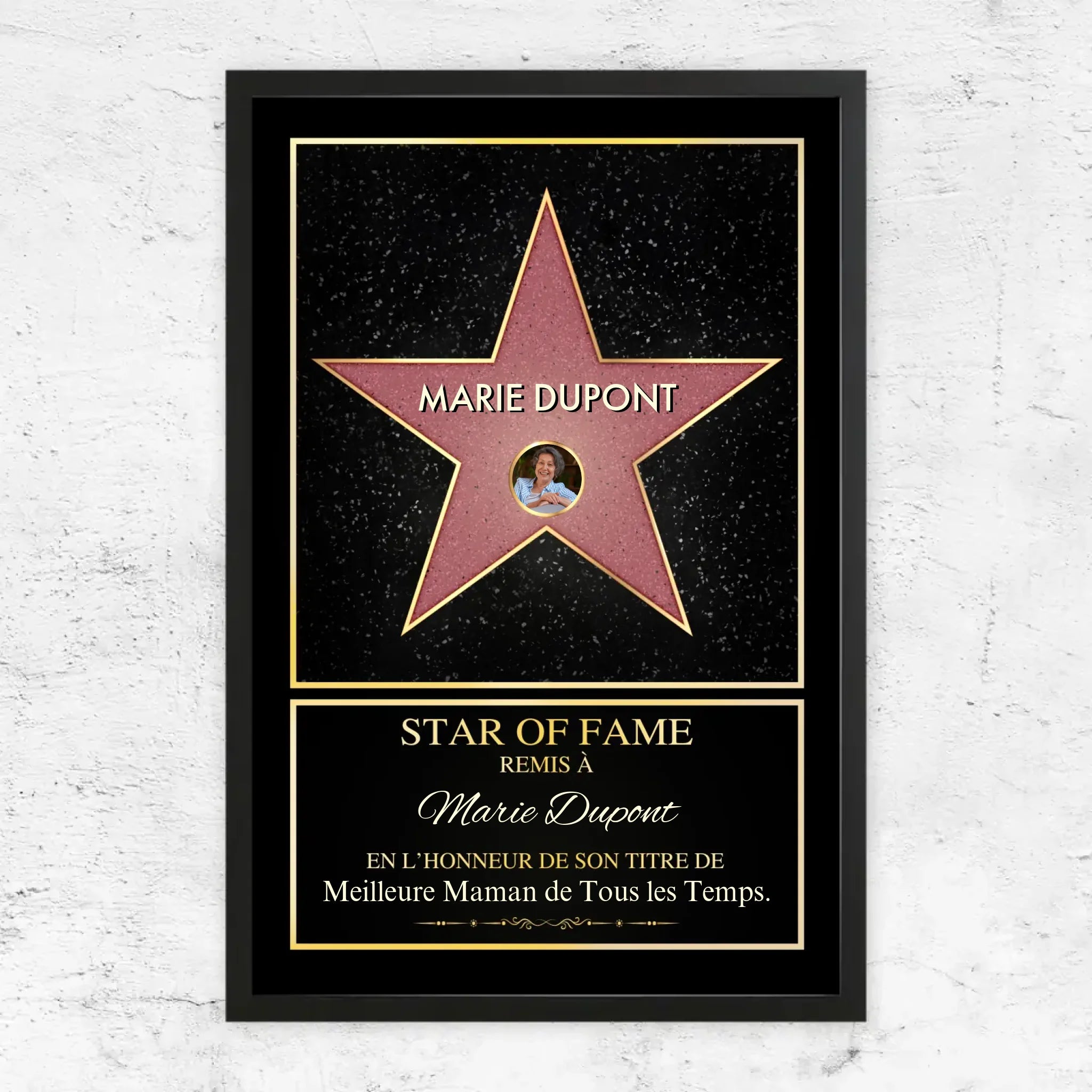 Poster personnalisé "Star of Fame - avec photo"
