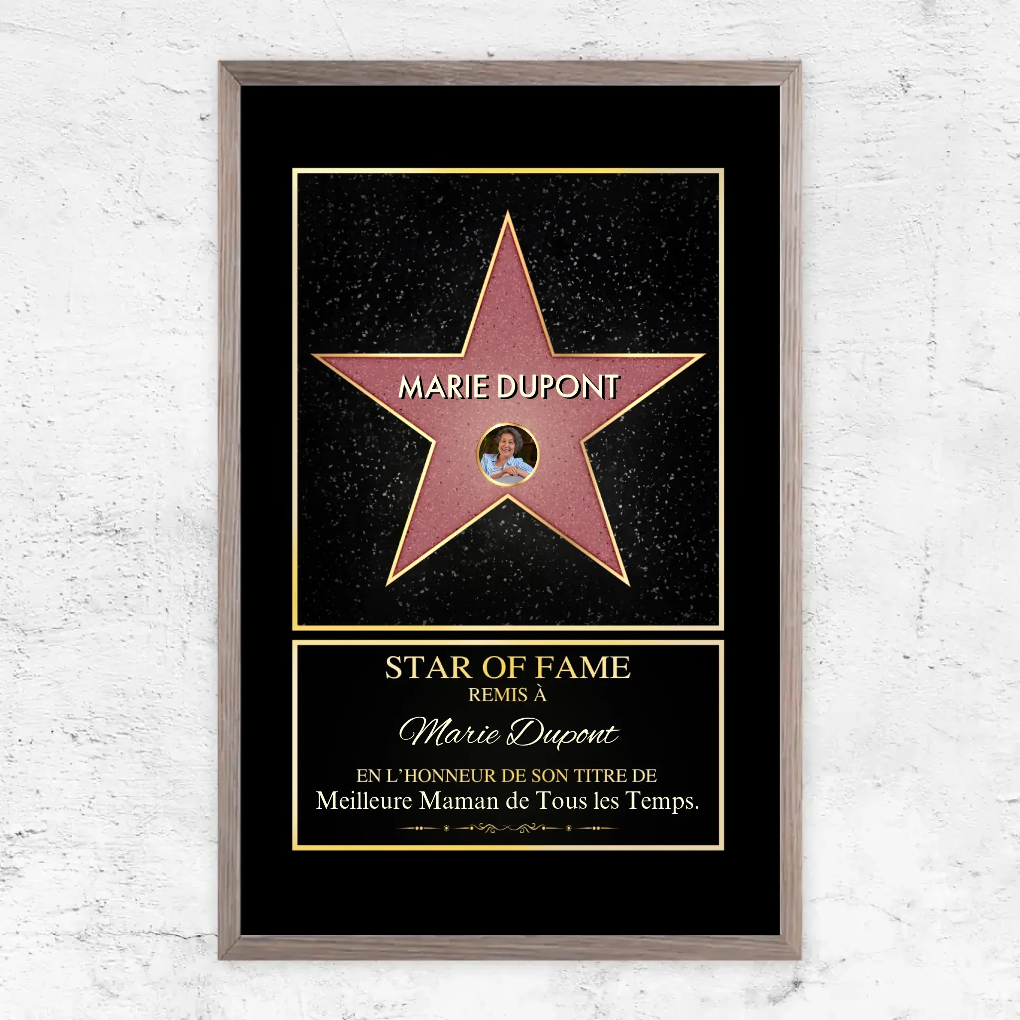 Poster personnalisé "Star of Fame - avec photo"