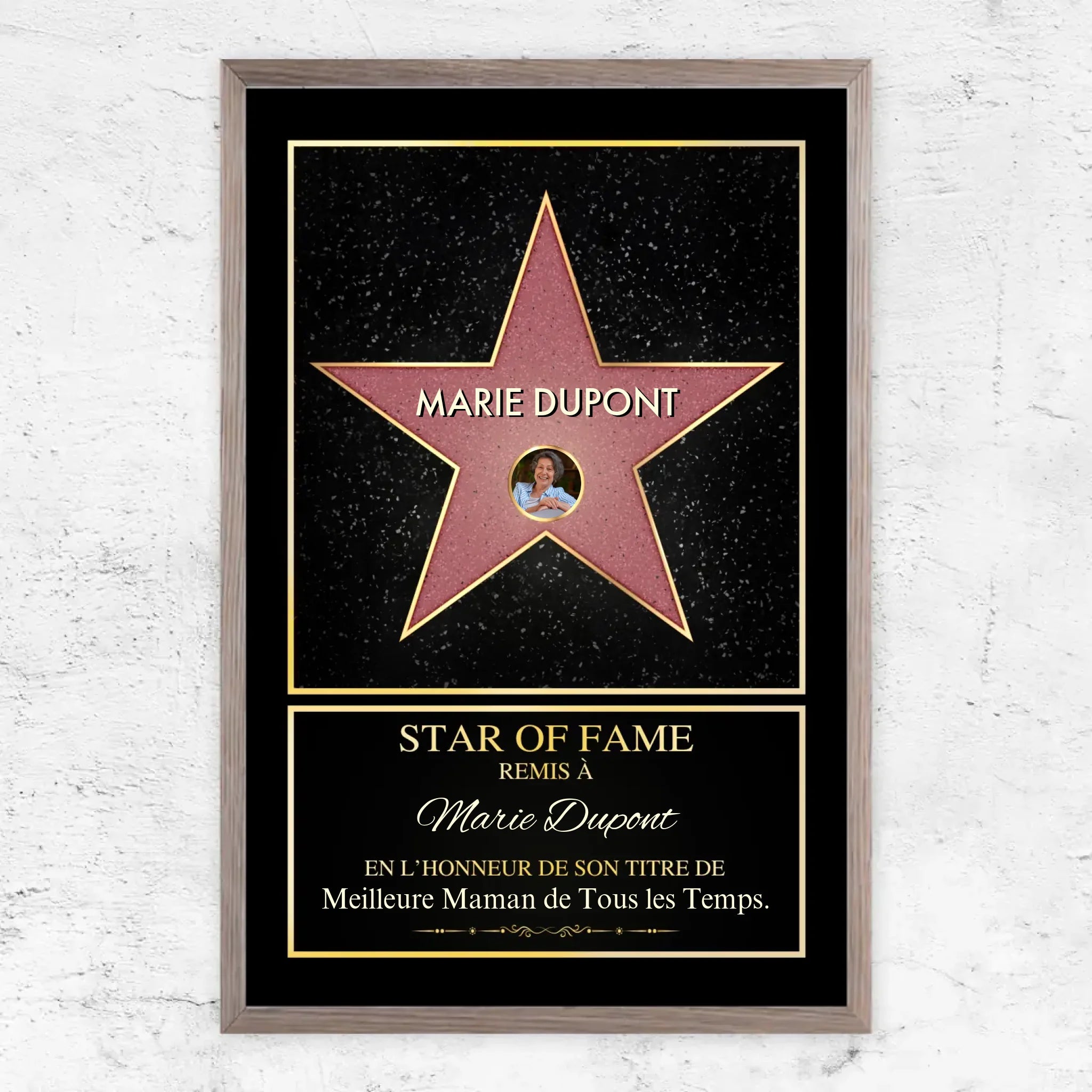 Poster personnalisé "Star of Fame - avec photo"