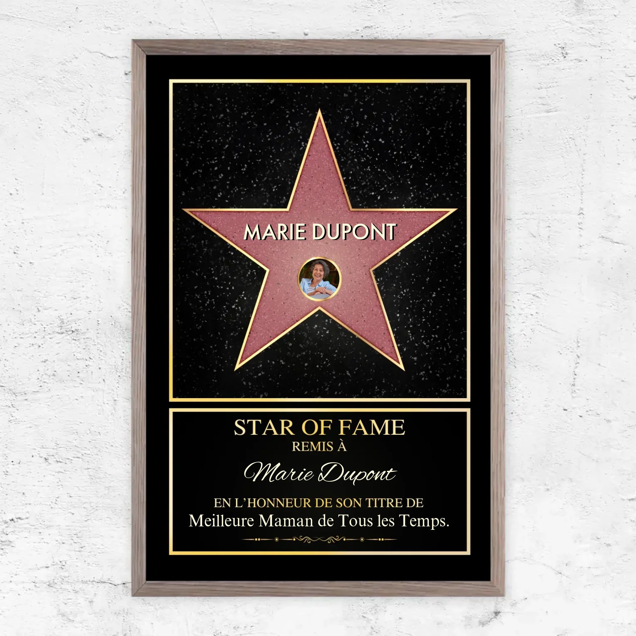 Poster personnalisé "Star of Fame - avec photo"
