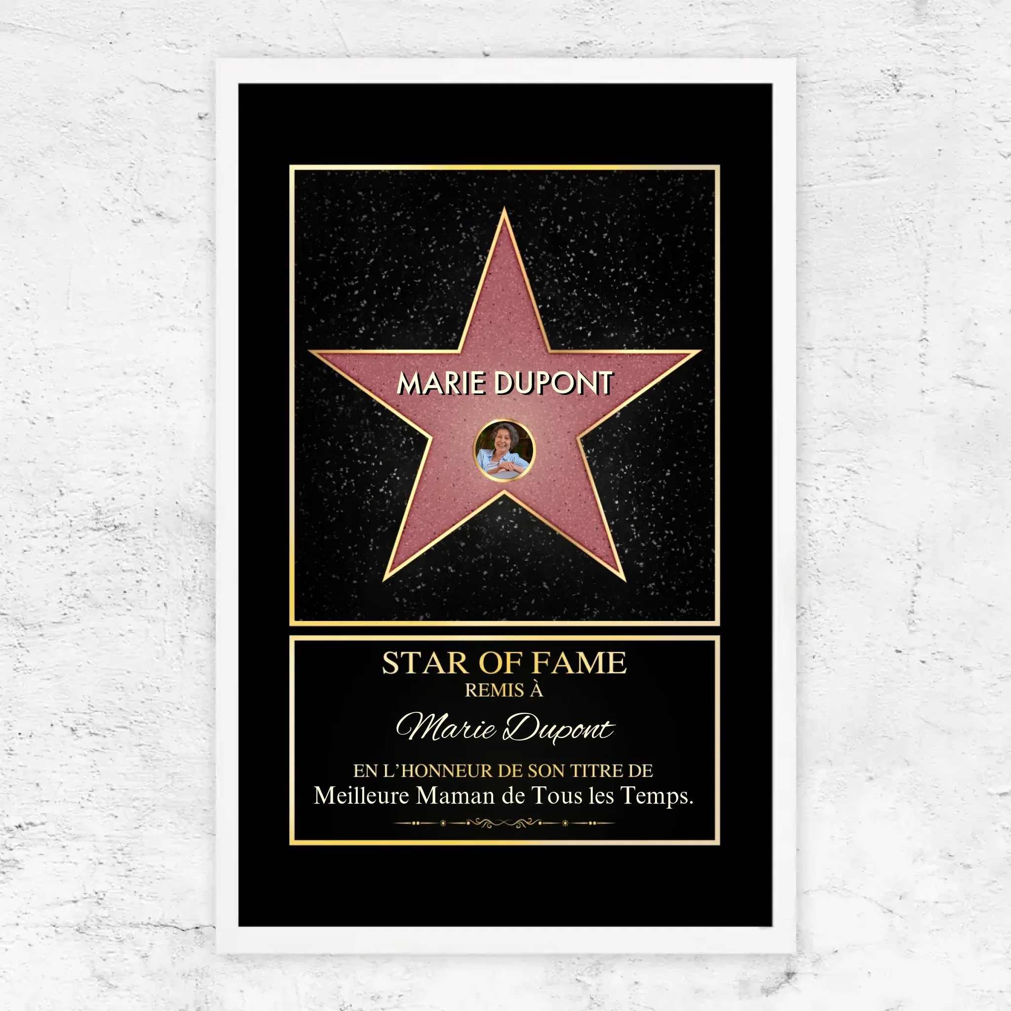 Poster personnalisé "Star of Fame - avec photo"