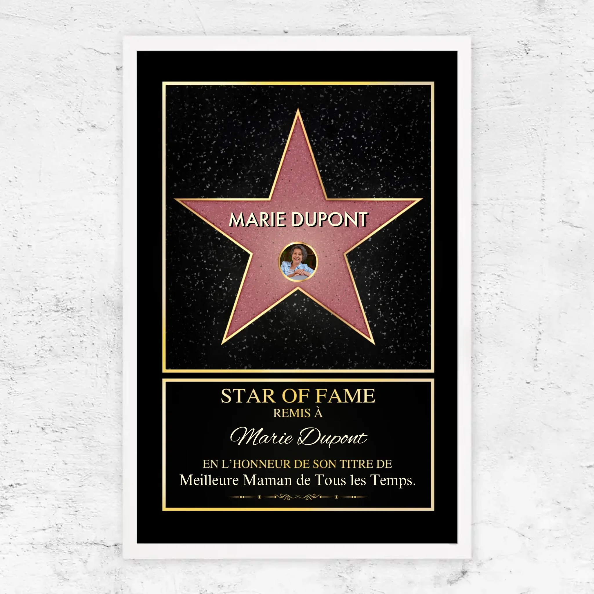 Poster personnalisé "Star of Fame - avec photo"