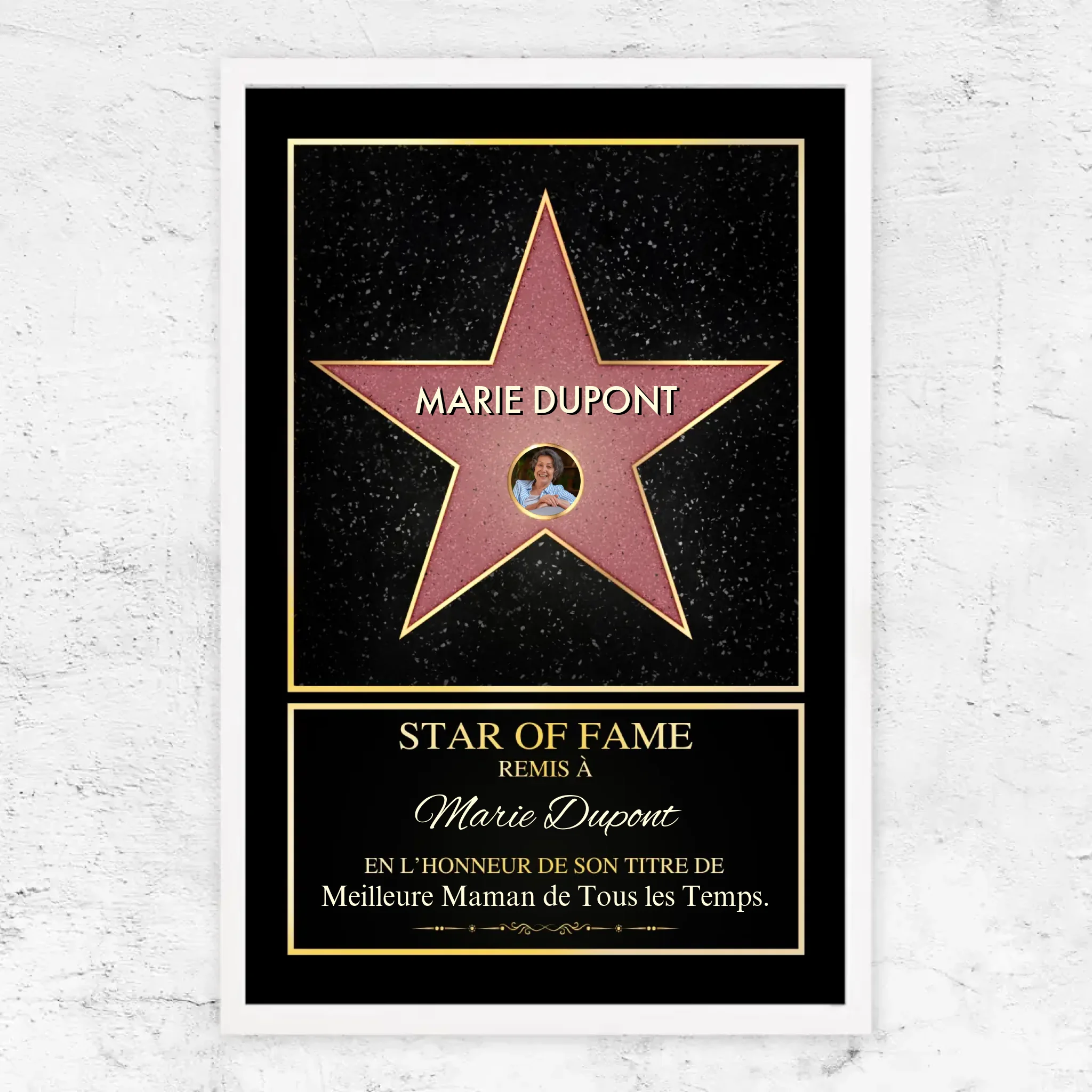 Poster personnalisé "Star of Fame - avec photo"