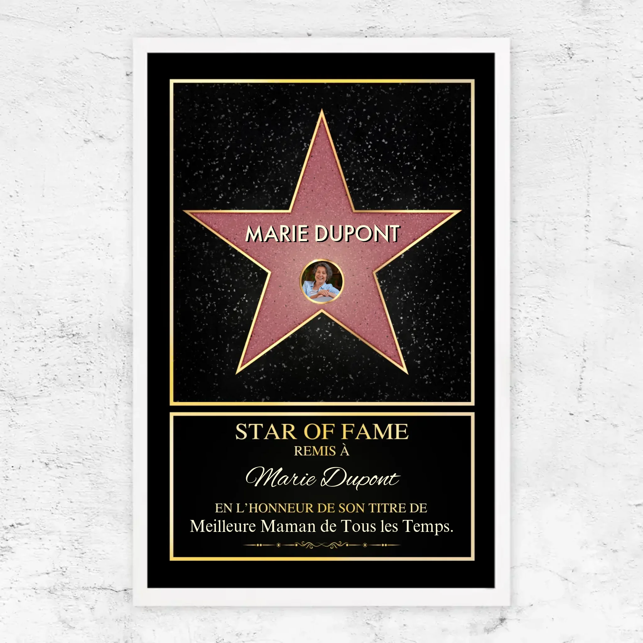 Poster personnalisé "Star of Fame - avec photo"