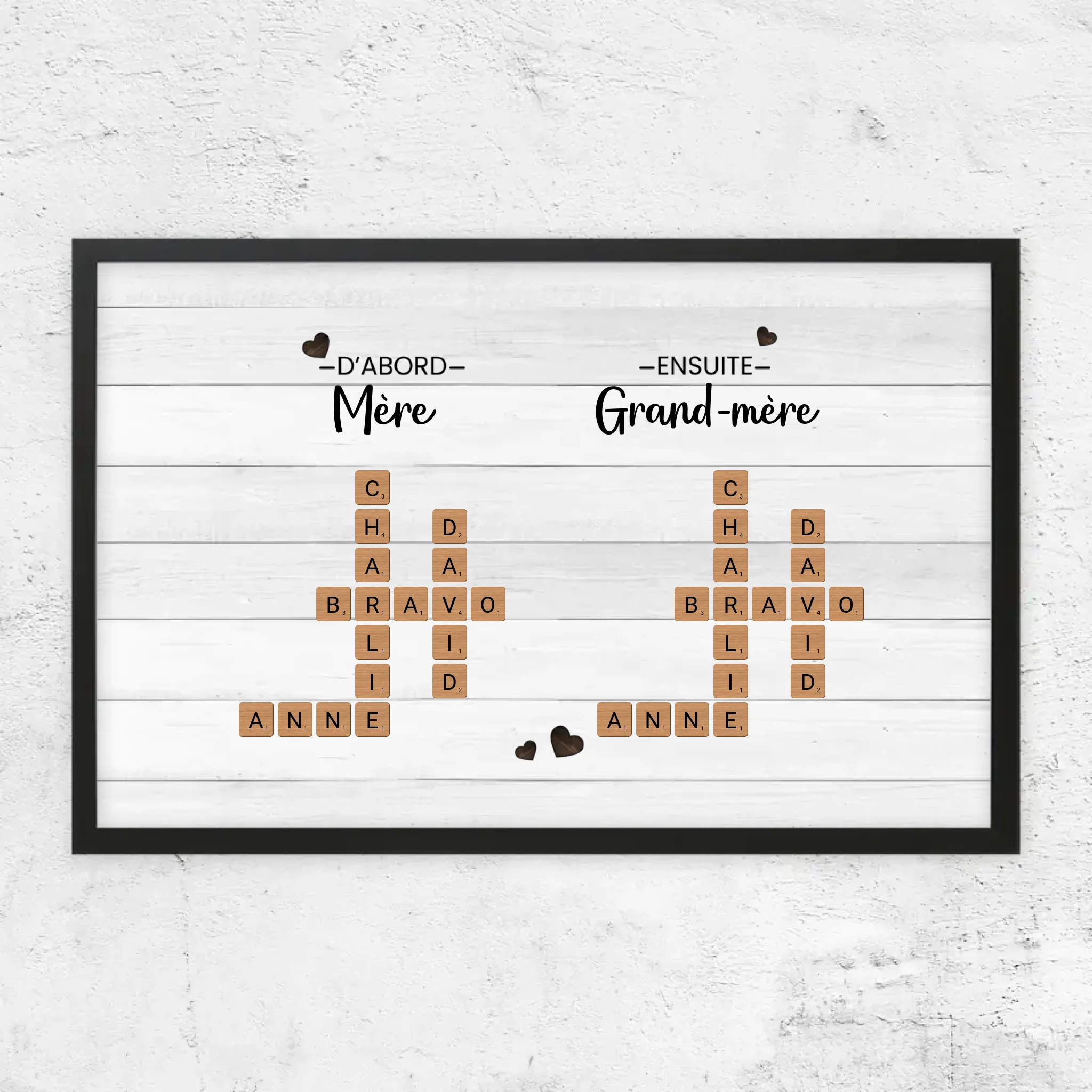 Poster personnalisé "D'abord mère, ensuite grand-mère - Mots croisés"