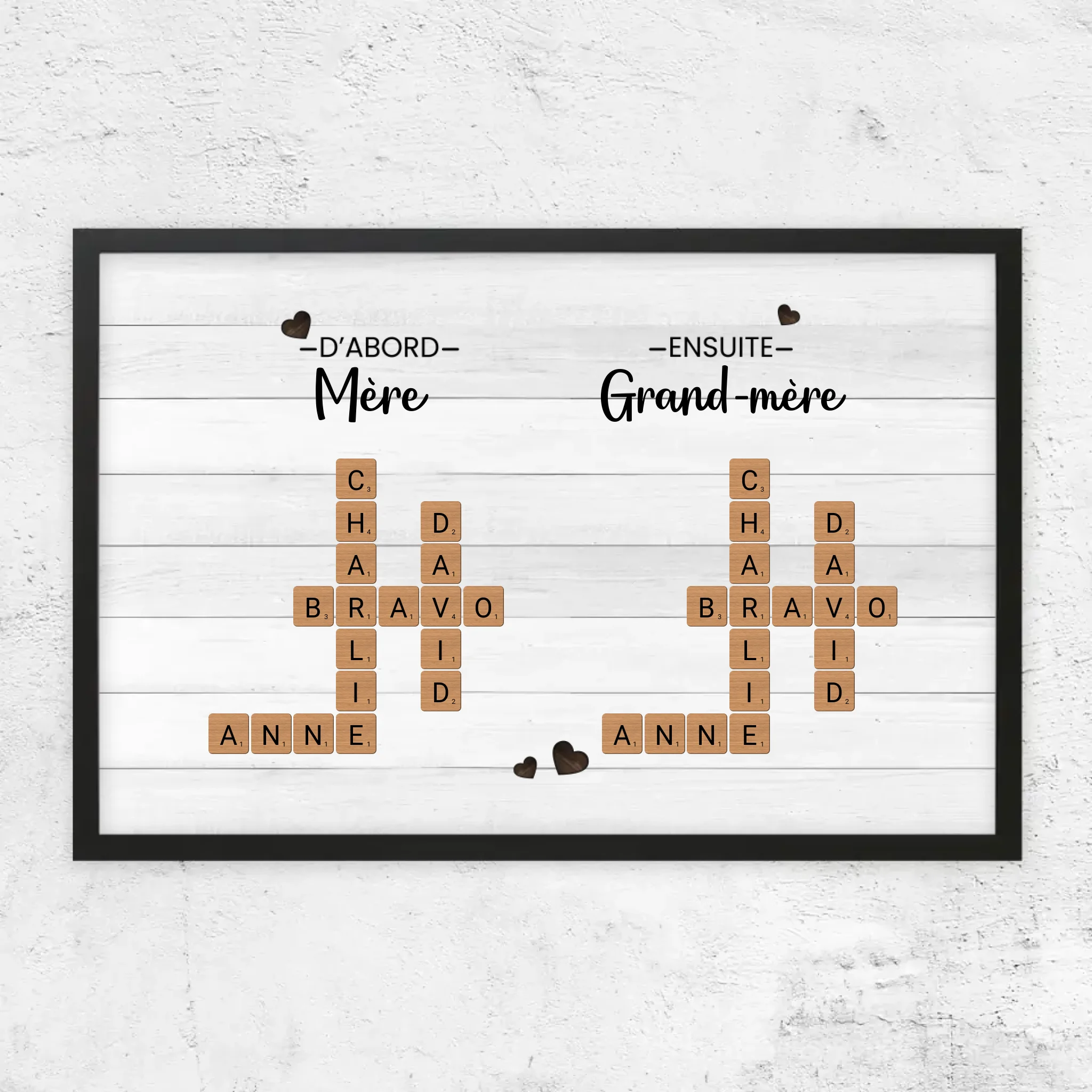 Poster personnalisé "D'abord mère, ensuite grand-mère - Mots croisés"