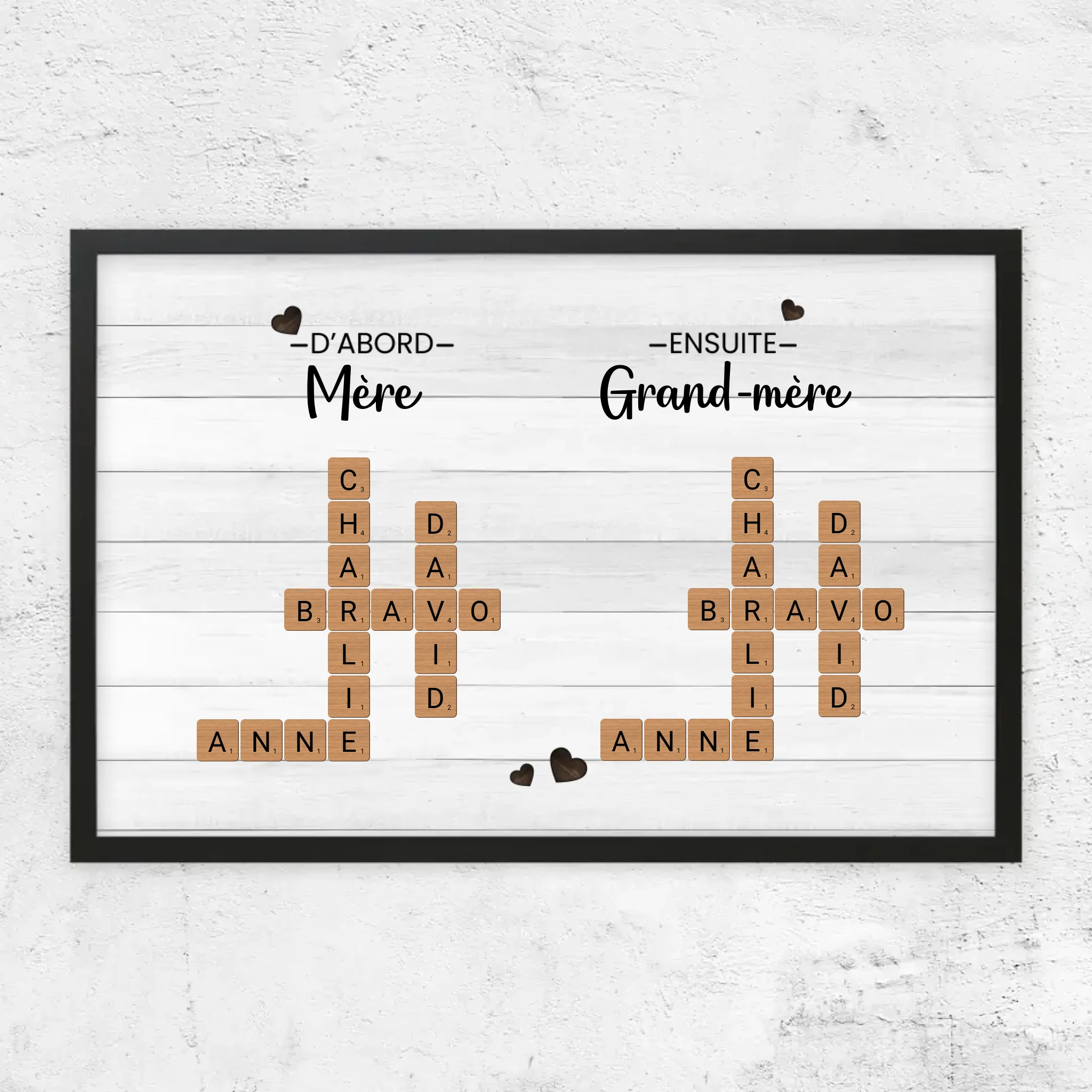 Poster personnalisé "D'abord mère, ensuite grand-mère - Mots croisés"