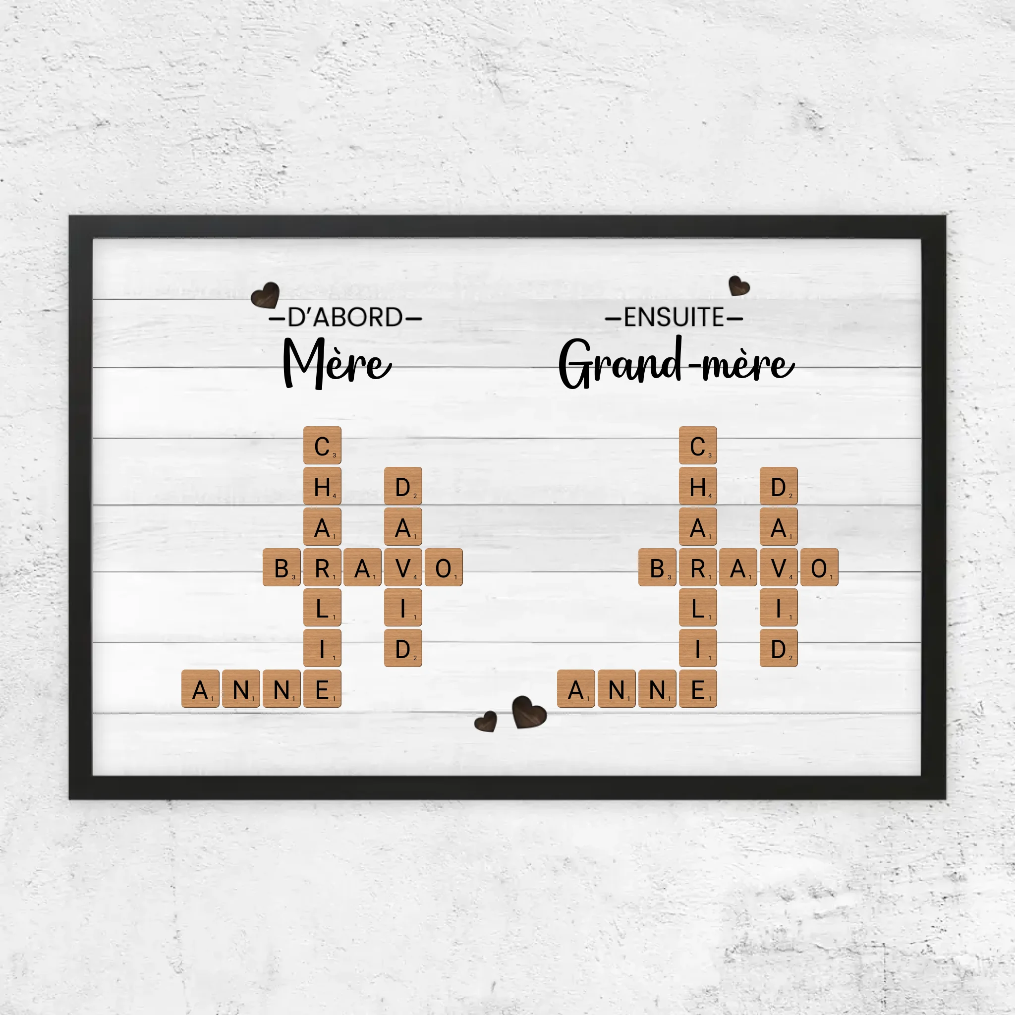 Poster personnalisé "D'abord mère, ensuite grand-mère - Mots croisés"