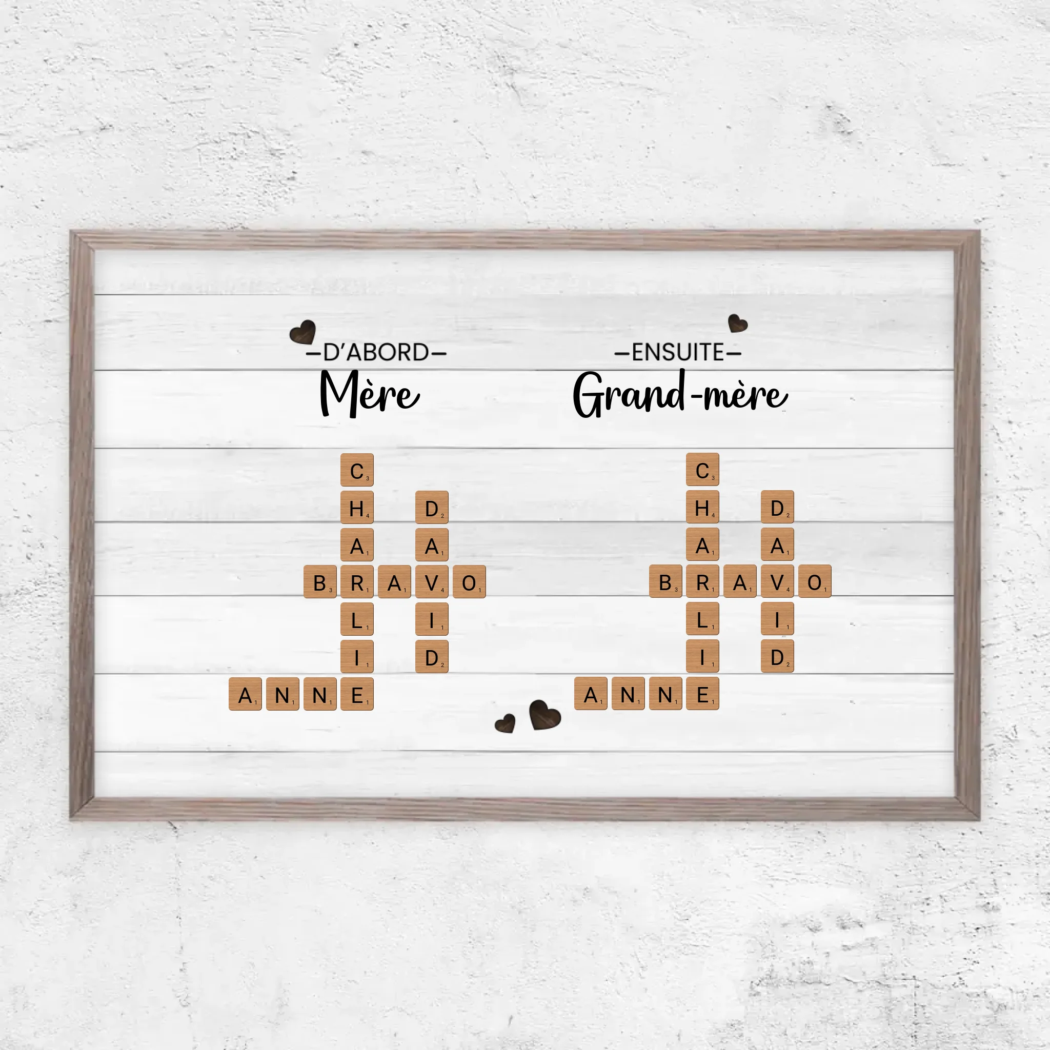 Poster personnalisé "D'abord mère, ensuite grand-mère - Mots croisés"