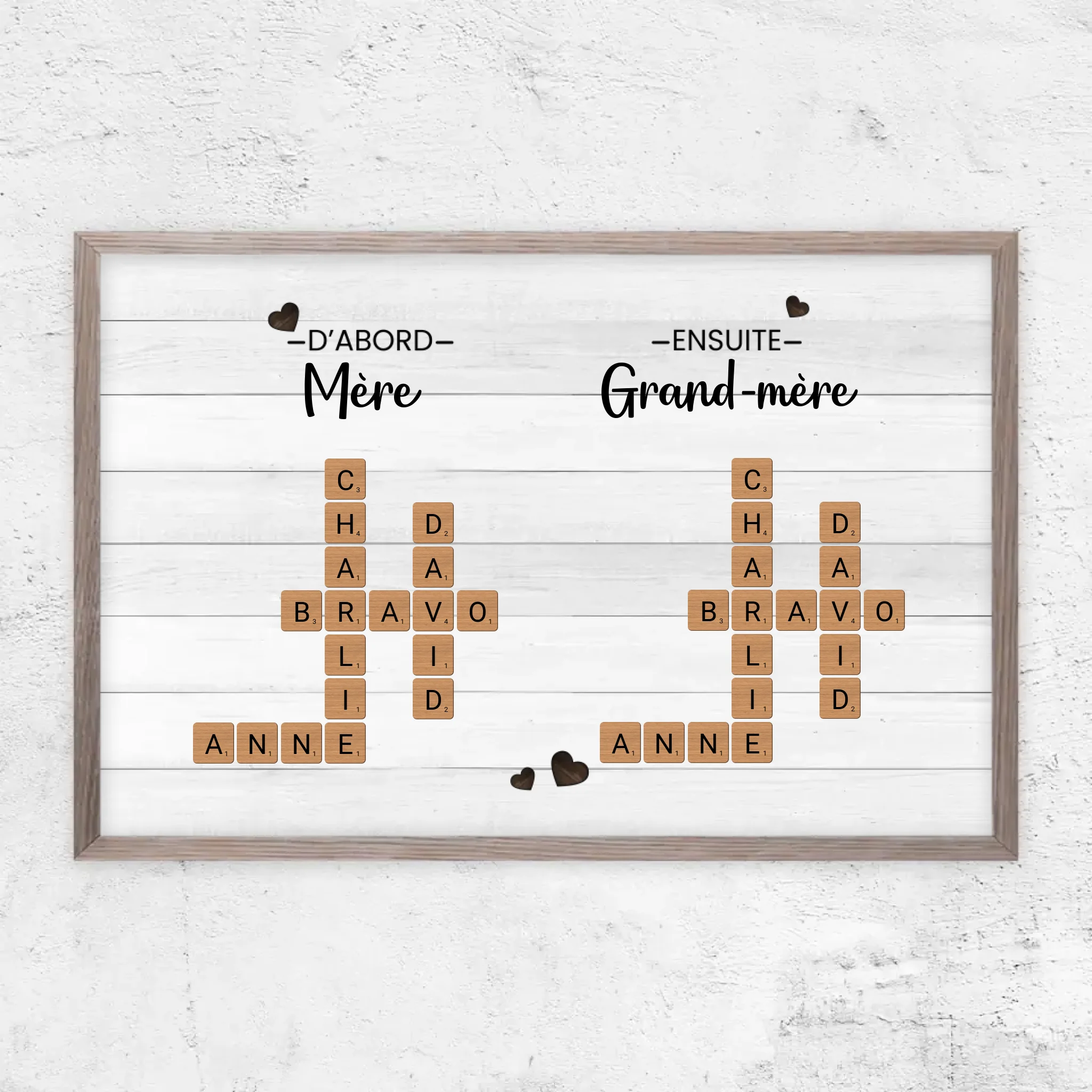 Poster personnalisé "D'abord mère, ensuite grand-mère - Mots croisés"