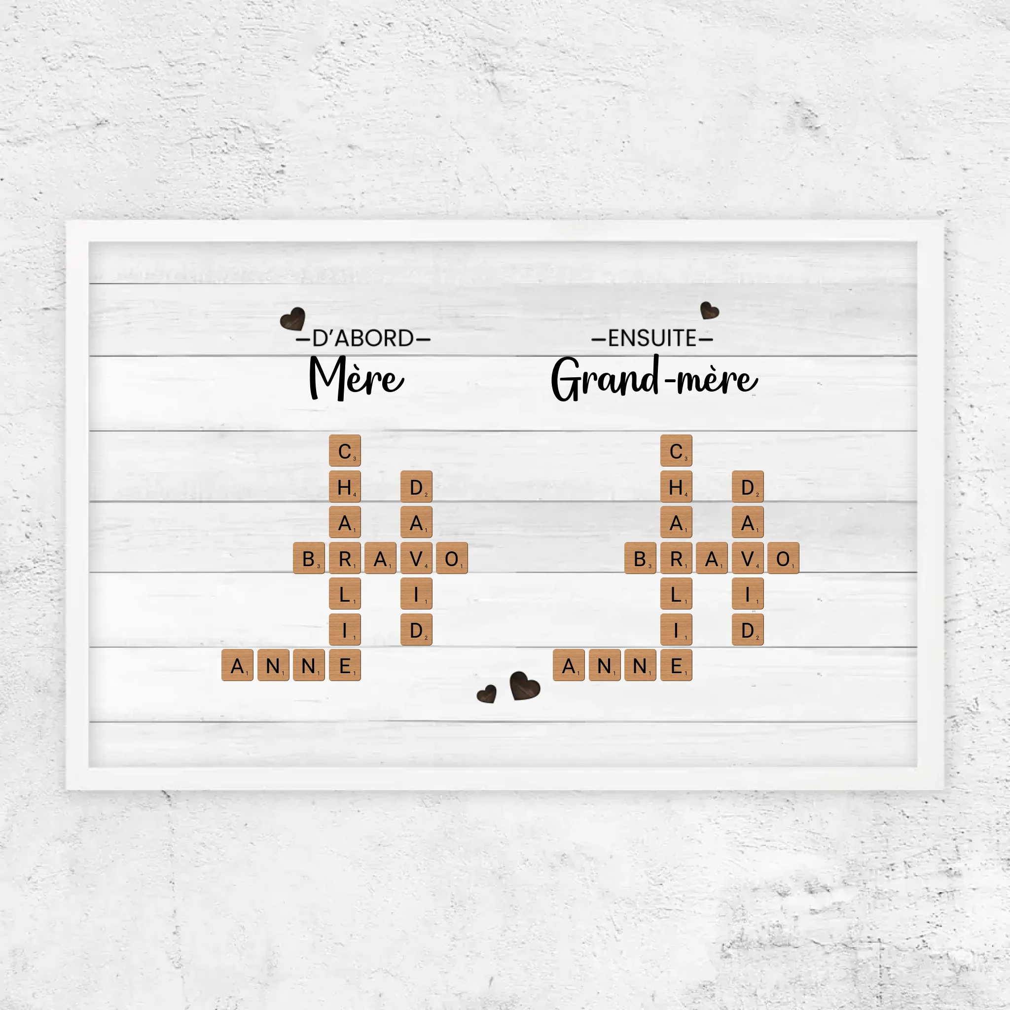 Poster personnalisé "D'abord mère, ensuite grand-mère - Mots croisés"