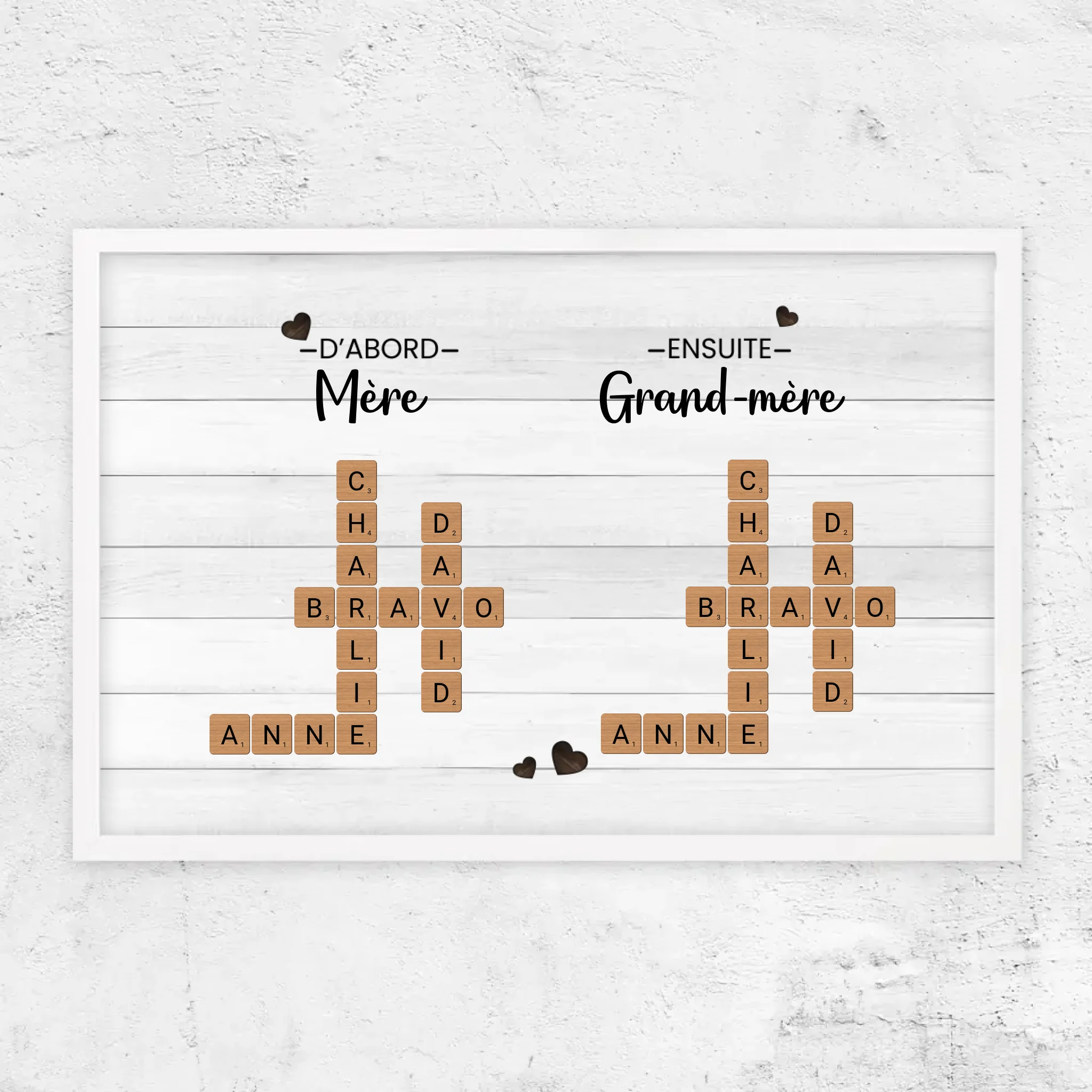 Poster personnalisé "D'abord mère, ensuite grand-mère - Mots croisés"