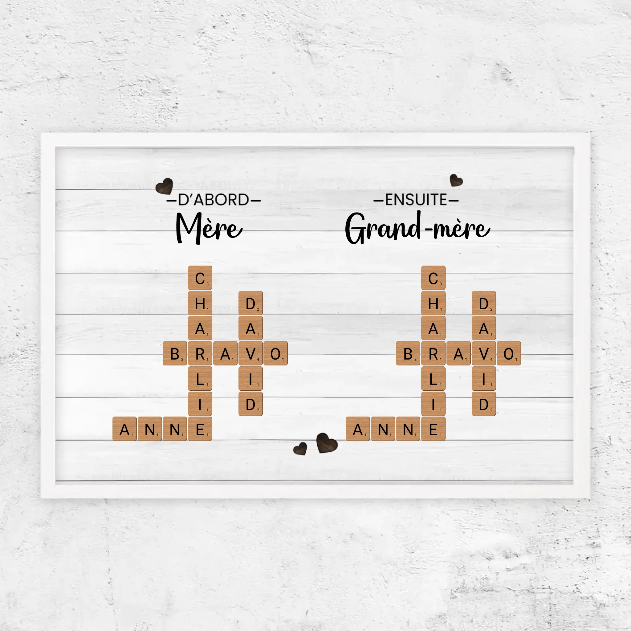 Poster personnalisé "D'abord mère, ensuite grand-mère - Mots croisés"