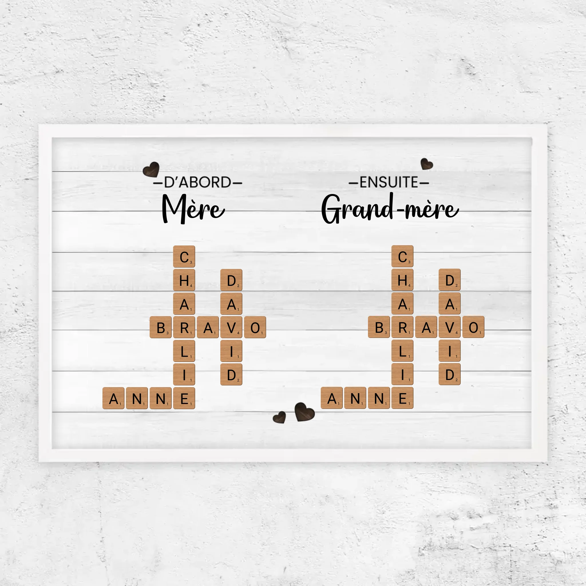 Poster personnalisé "D'abord mère, ensuite grand-mère - Mots croisés"