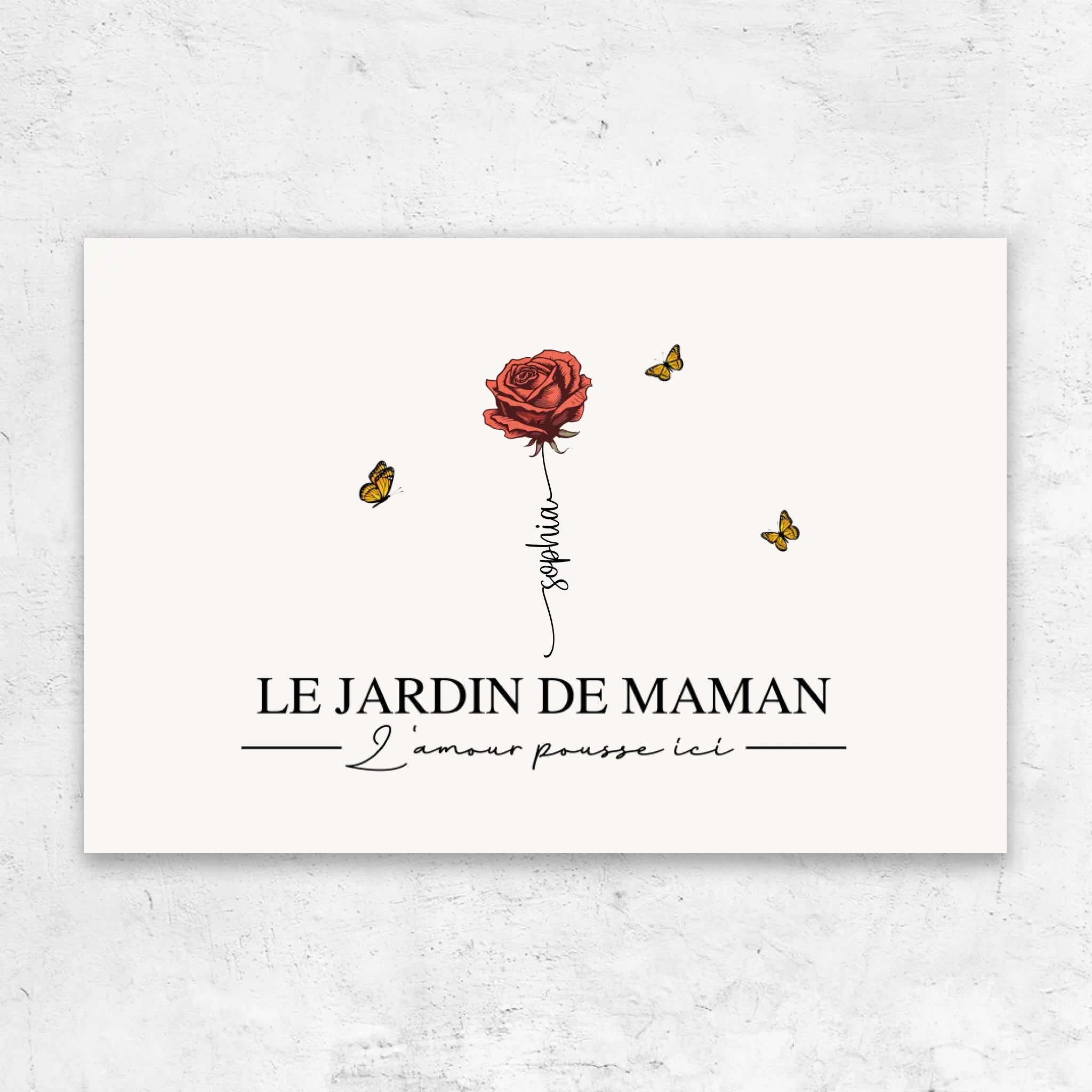 Toile personnalisée "Le jardin de maman”