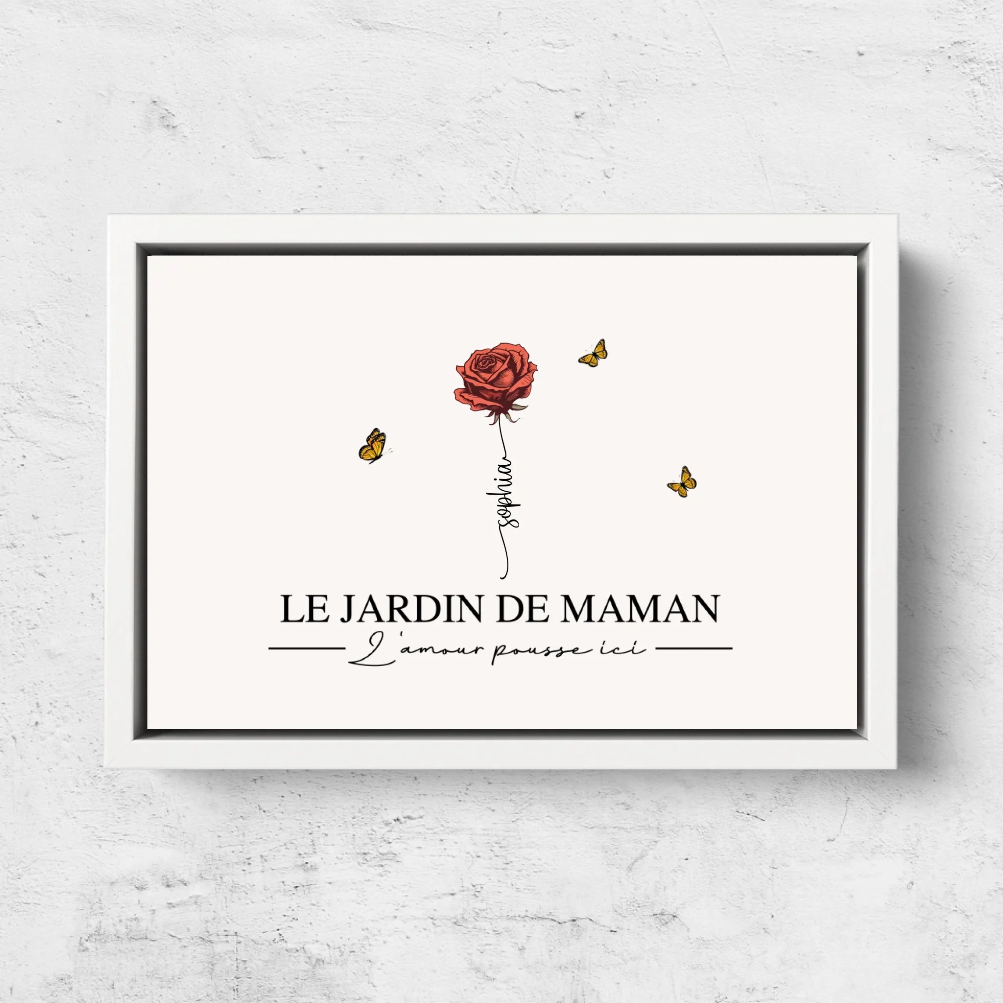 Toile personnalisée "Le jardin de maman”
