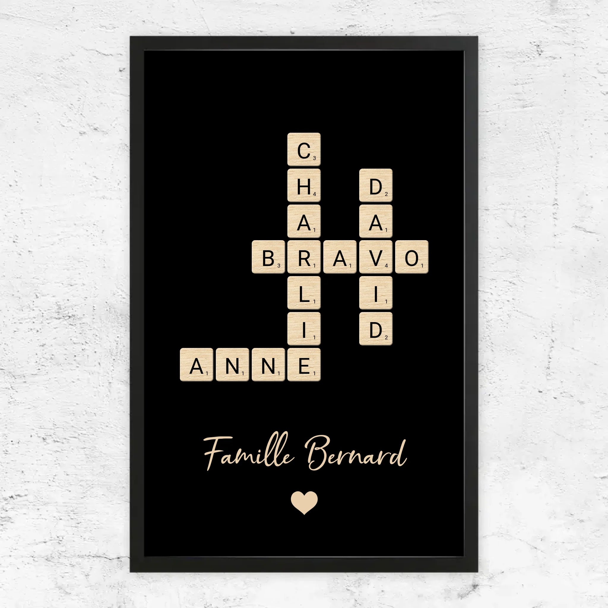 Poster personnalisé “Mots croisés en famille”