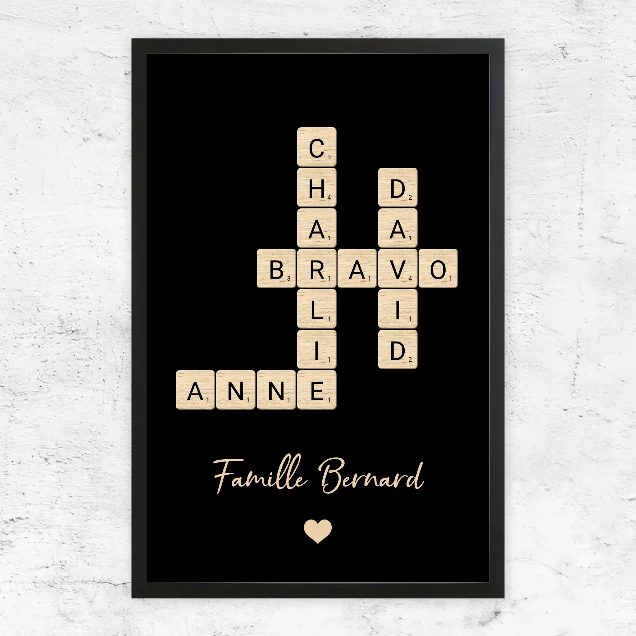 Poster personnalisé “Mots croisés en famille”