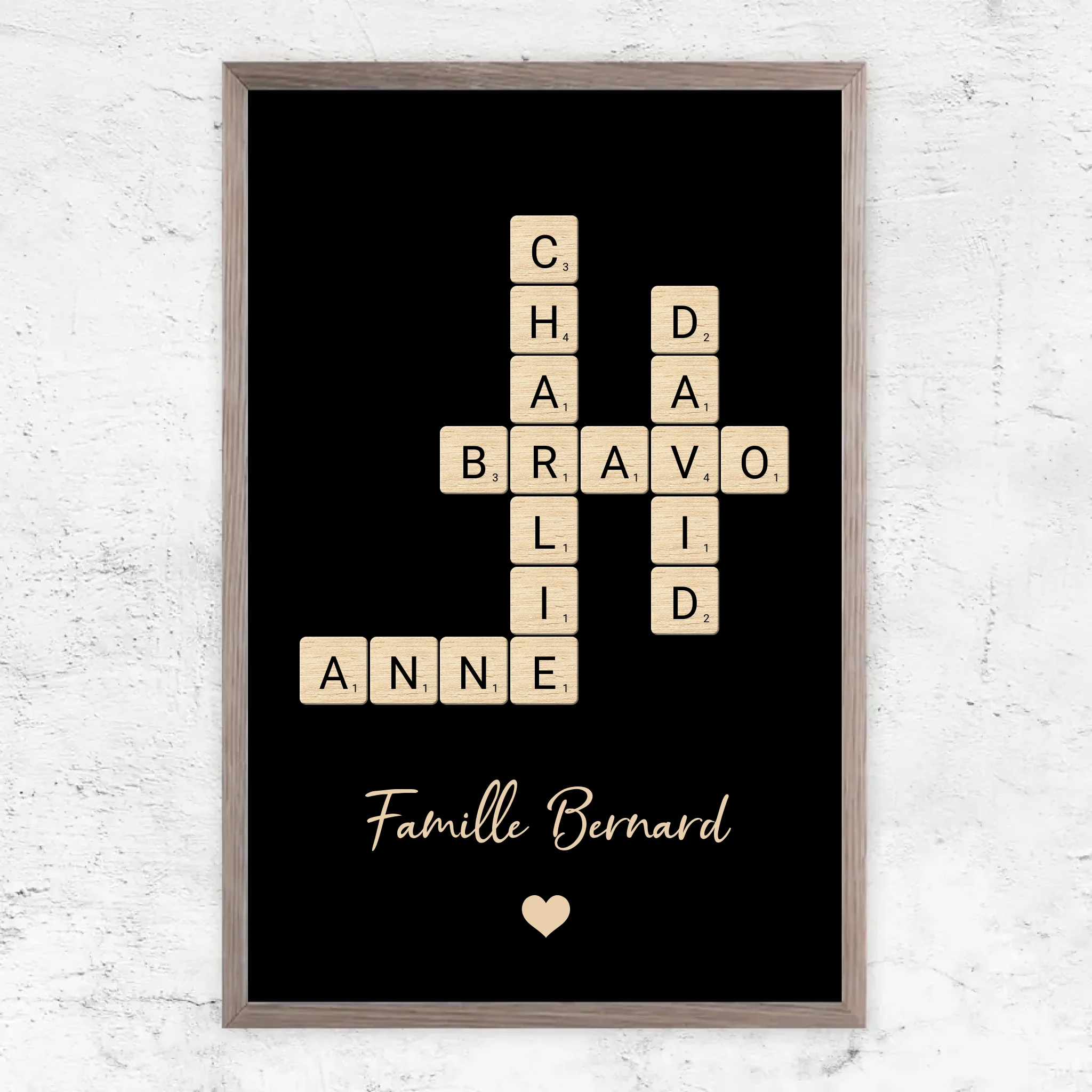 Poster personnalisé “Mots croisés en famille”