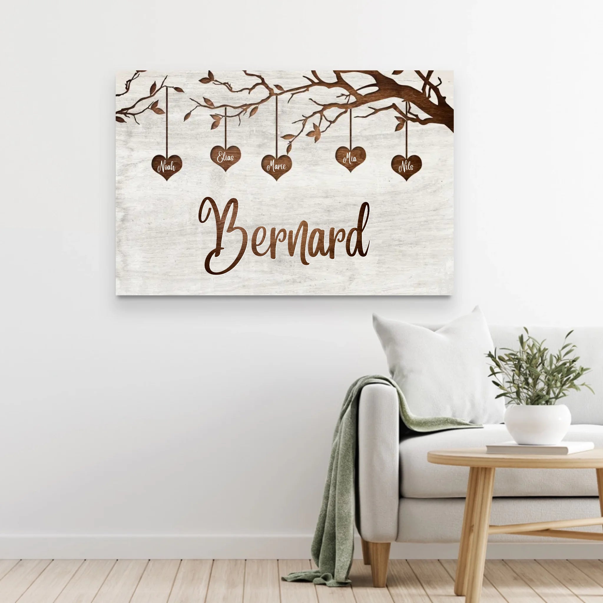 Toile personnalisée "Notre famille"