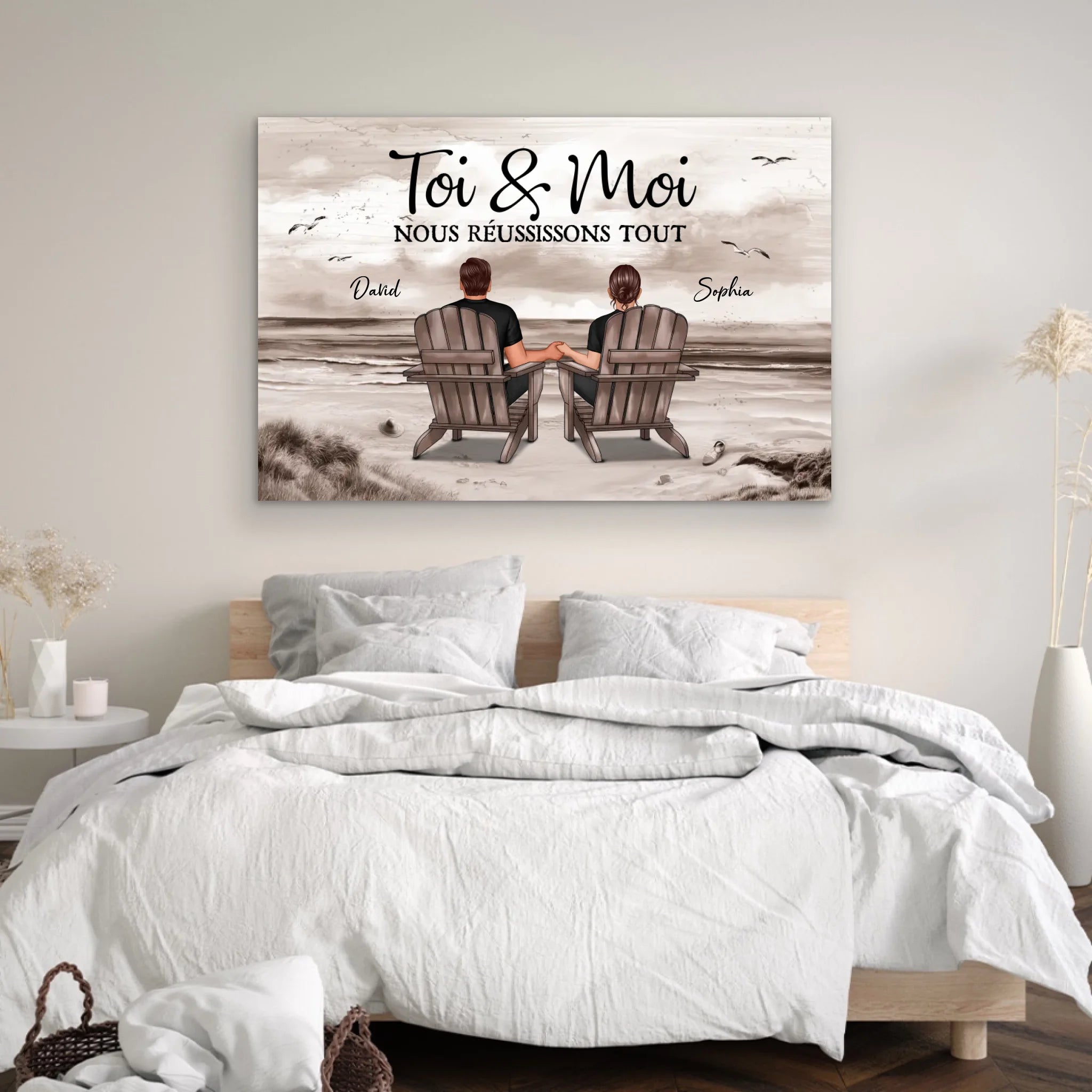 Toile personnalisée “Toi et moi, on peut tout faire”