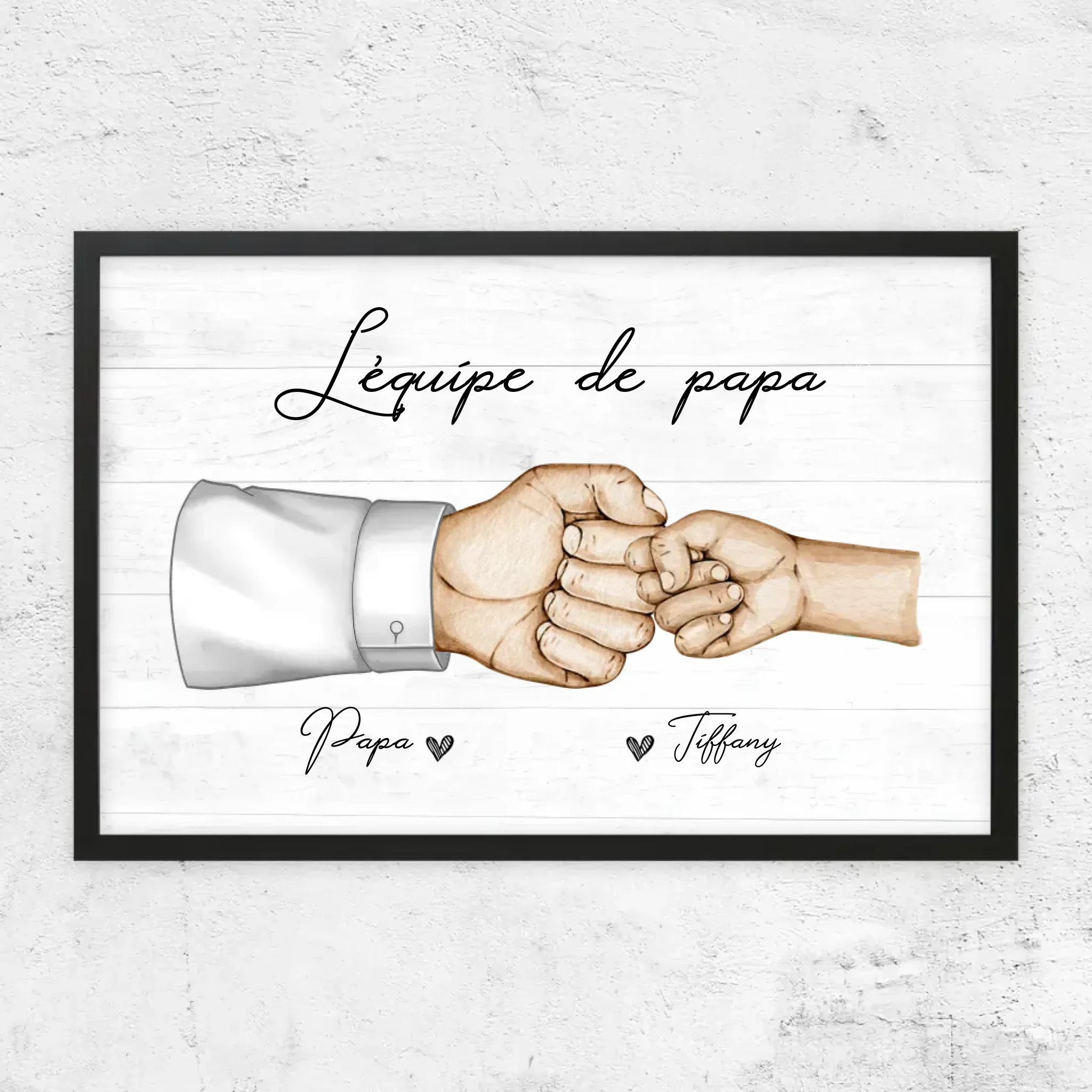 Poster personnalisé "L'équipe de papa"