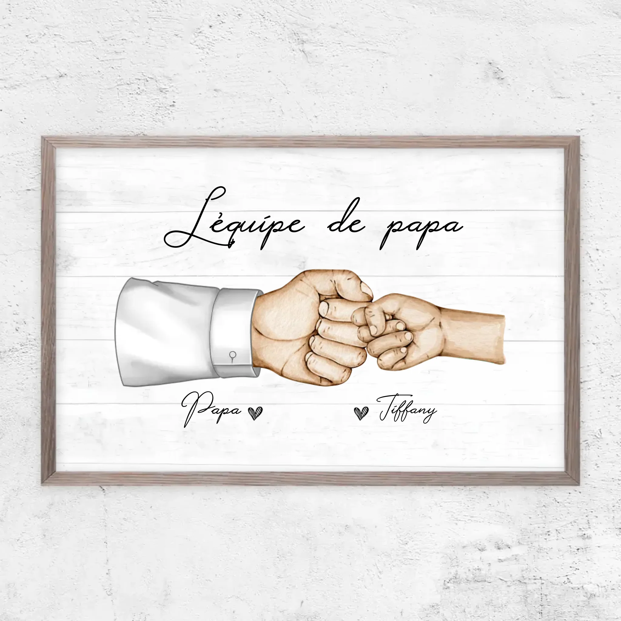 Poster personnalisé "L'équipe de papa"